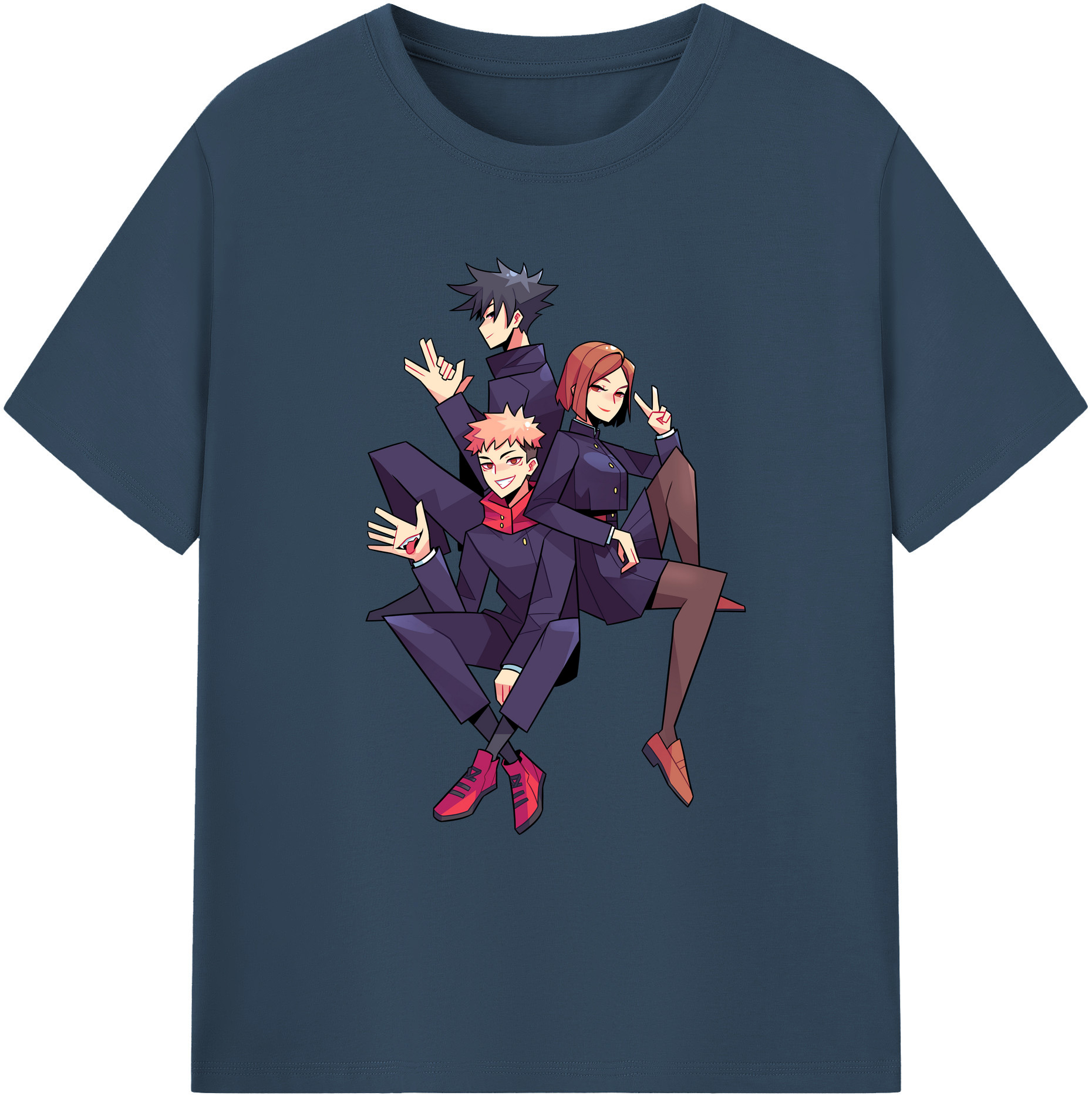 （画像用） 呪術廻戦 Jujutsu Kaisen 綿100％ メンズ半袖Tシャツ｜肌触りやわらか＆通気性