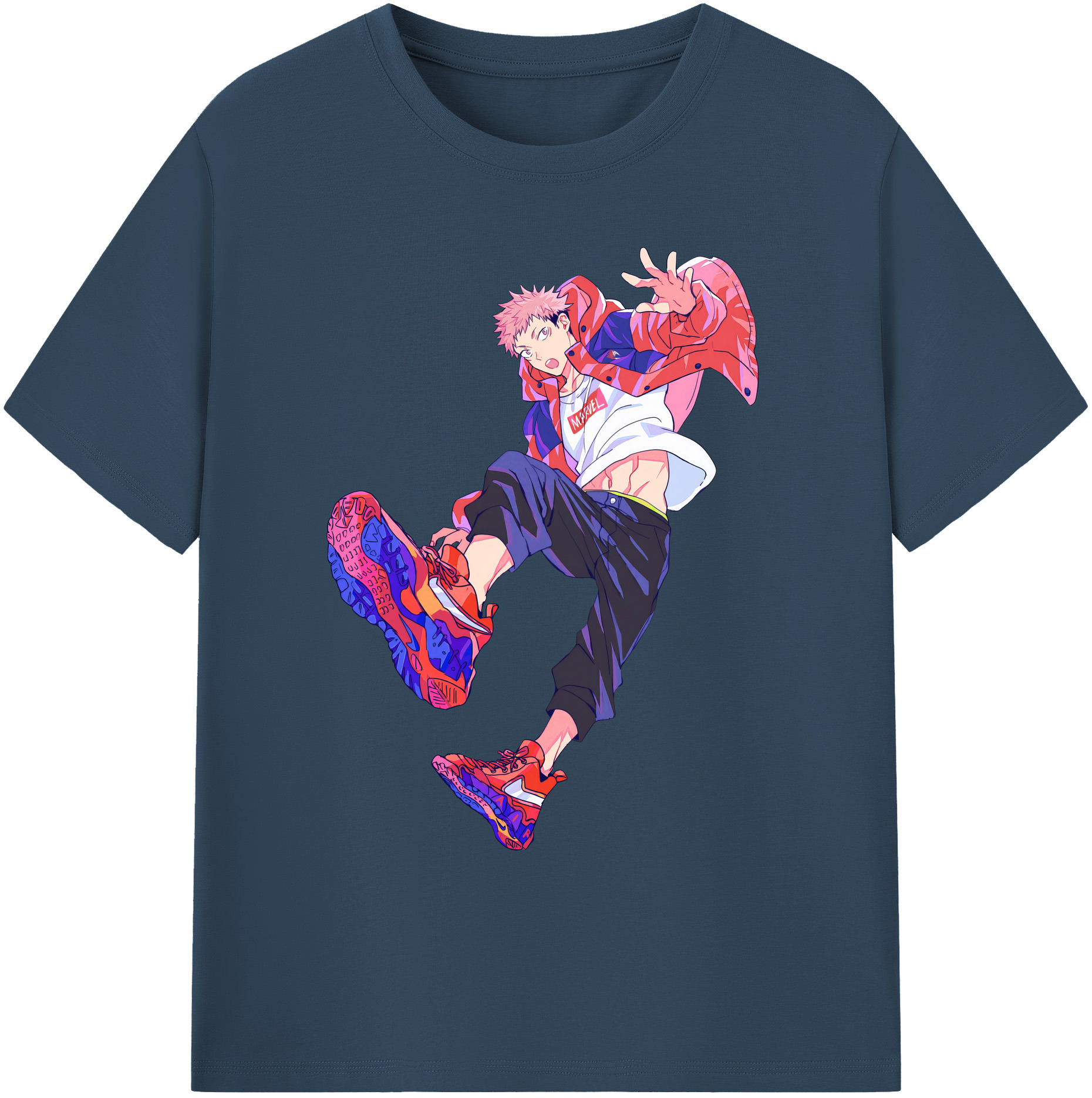 （画像用） 呪術廻戦 Jujutsu Kaisen 綿100％ メンズ半袖Tシャツ｜肌触りやわらか＆通気性