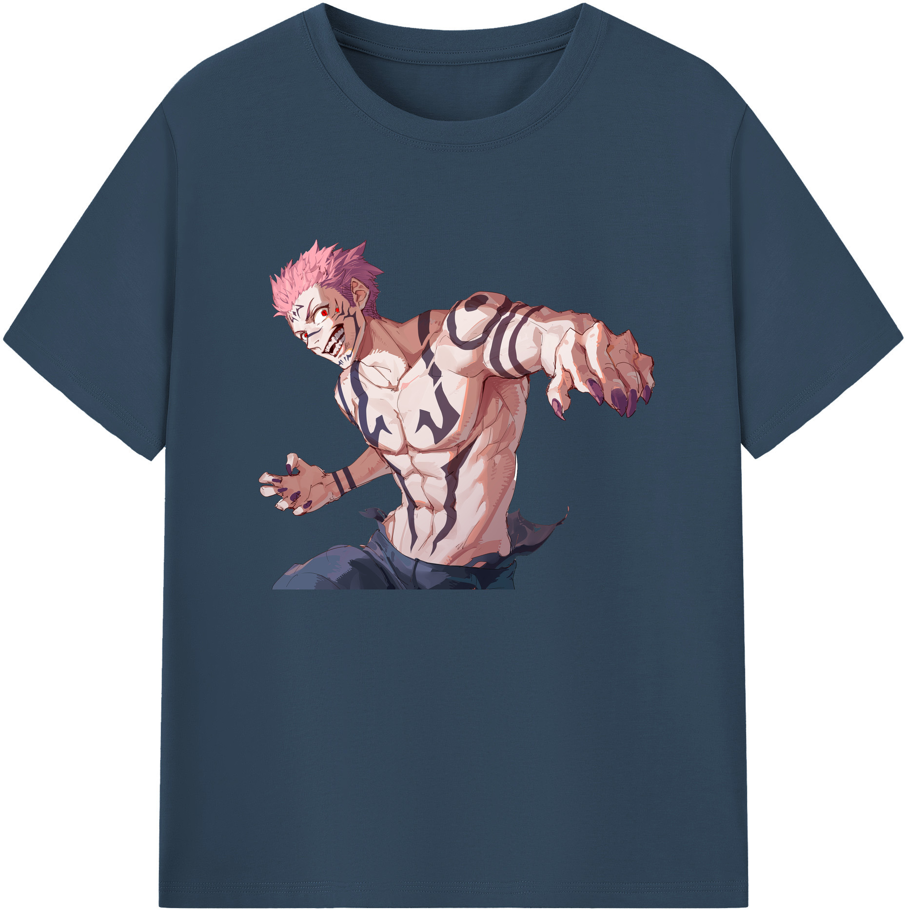 （画像用） 呪術廻戦 Jujutsu Kaisen 綿100％ メンズ半袖Tシャツ｜肌触りやわらか＆通気性