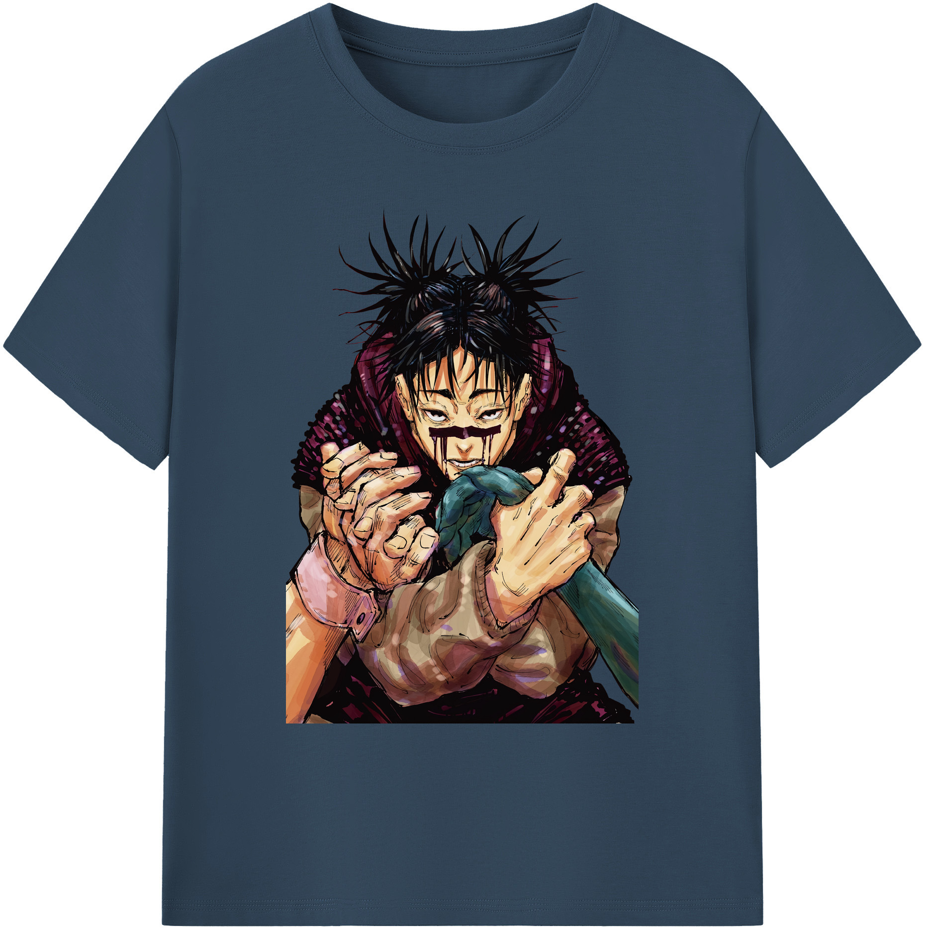 （画像用） 呪術廻戦 Jujutsu Kaisen 綿100％ メンズ半袖Tシャツ｜肌触りやわらか＆通気性