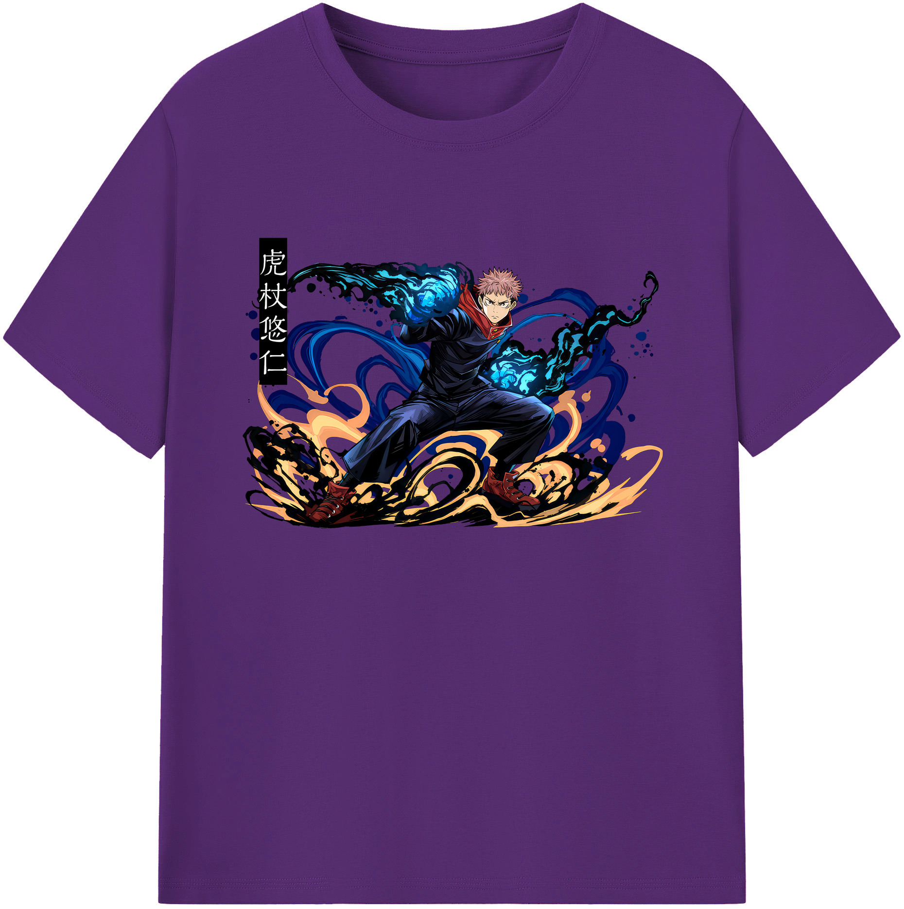 （画像用） 呪術廻戦 Jujutsu Kaisen 綿100％ メンズ半袖Tシャツ｜肌触りやわらか＆通気性