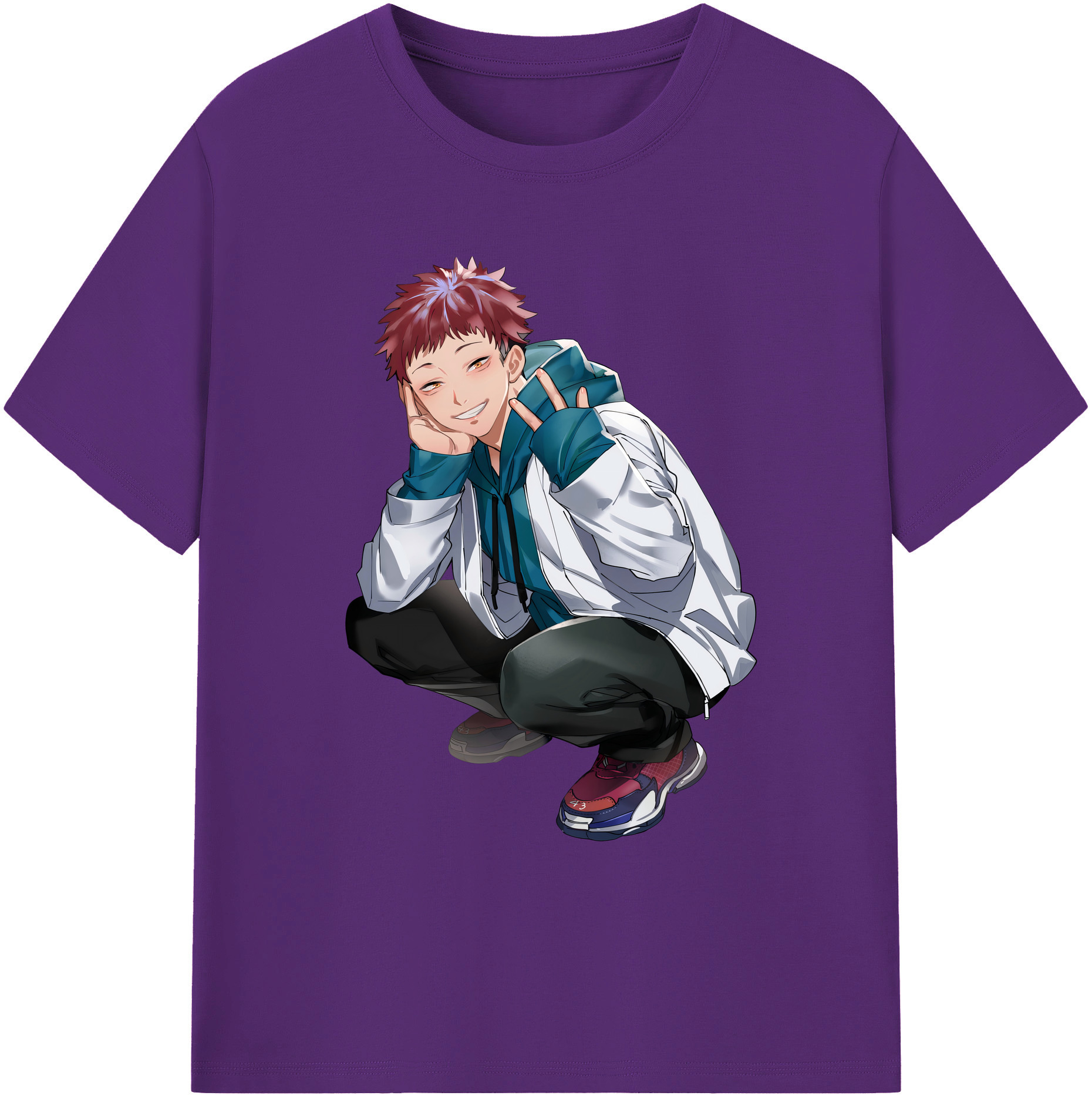 （画像用） 呪術廻戦 Jujutsu Kaisen 綿100％ メンズ半袖Tシャツ｜肌触りやわらか＆通気性