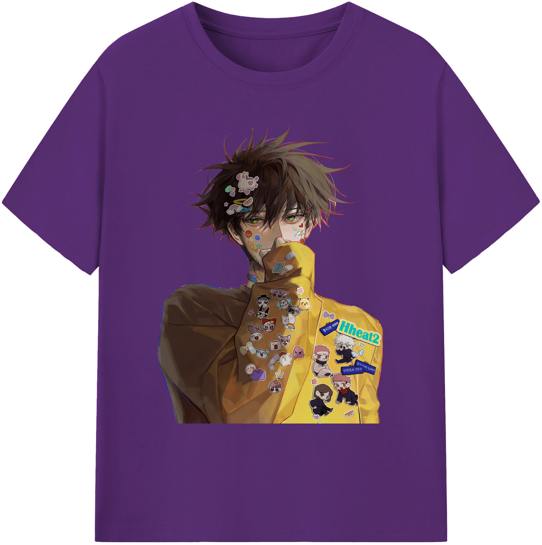 （画像用） 呪術廻戦 Jujutsu Kaisen 綿100％ メンズ半袖Tシャツ｜肌触りやわらか＆通気性