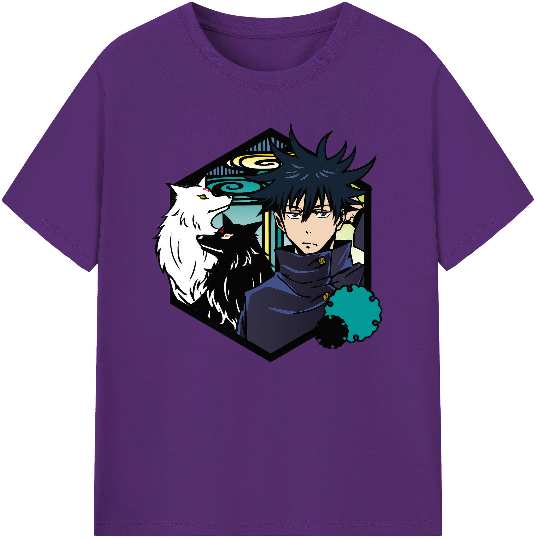 （画像用） 呪術廻戦 Jujutsu Kaisen 綿100％ メンズ半袖Tシャツ｜肌触りやわらか＆通気性