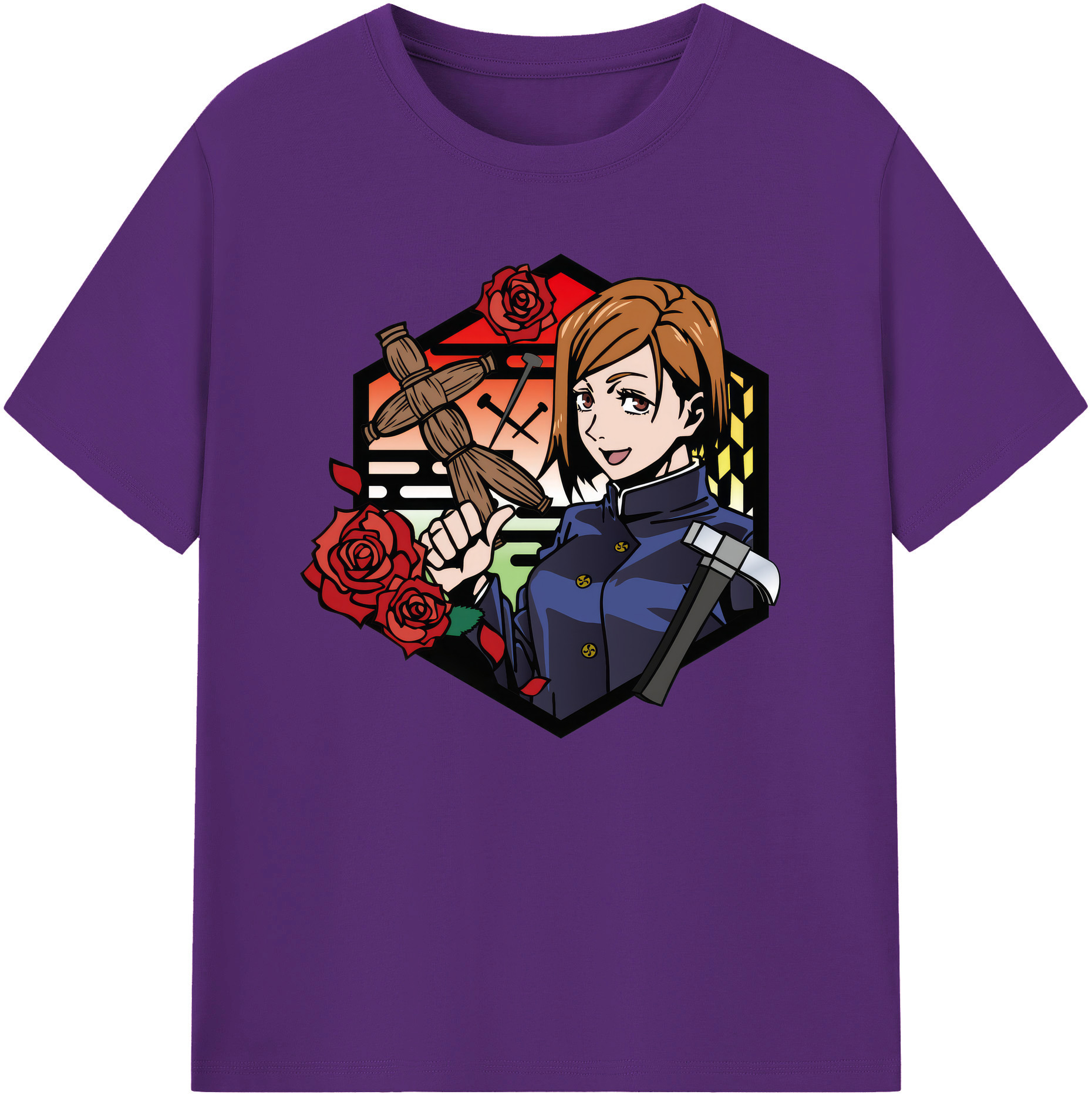 （画像用） 呪術廻戦 Jujutsu Kaisen 綿100％ メンズ半袖Tシャツ｜肌触りやわらか＆通気性