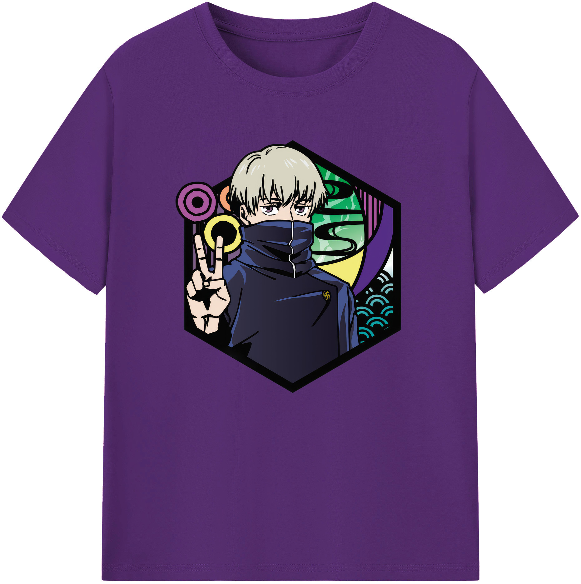 （画像用） 呪術廻戦 Jujutsu Kaisen 綿100％ メンズ半袖Tシャツ｜肌触りやわらか＆通気性