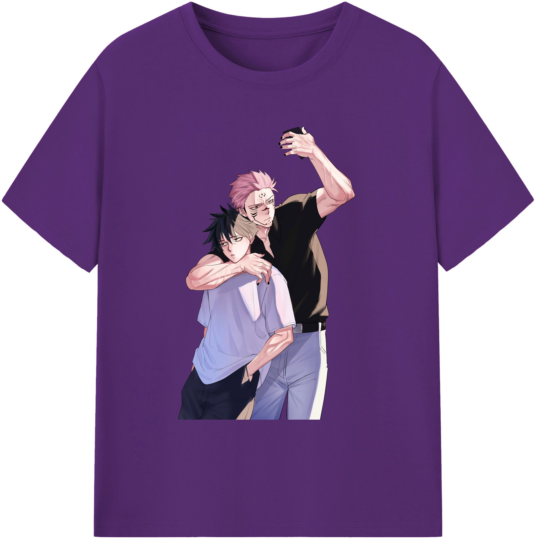 （画像用） 呪術廻戦 Jujutsu Kaisen 綿100％ メンズ半袖Tシャツ｜肌触りやわらか＆通気性