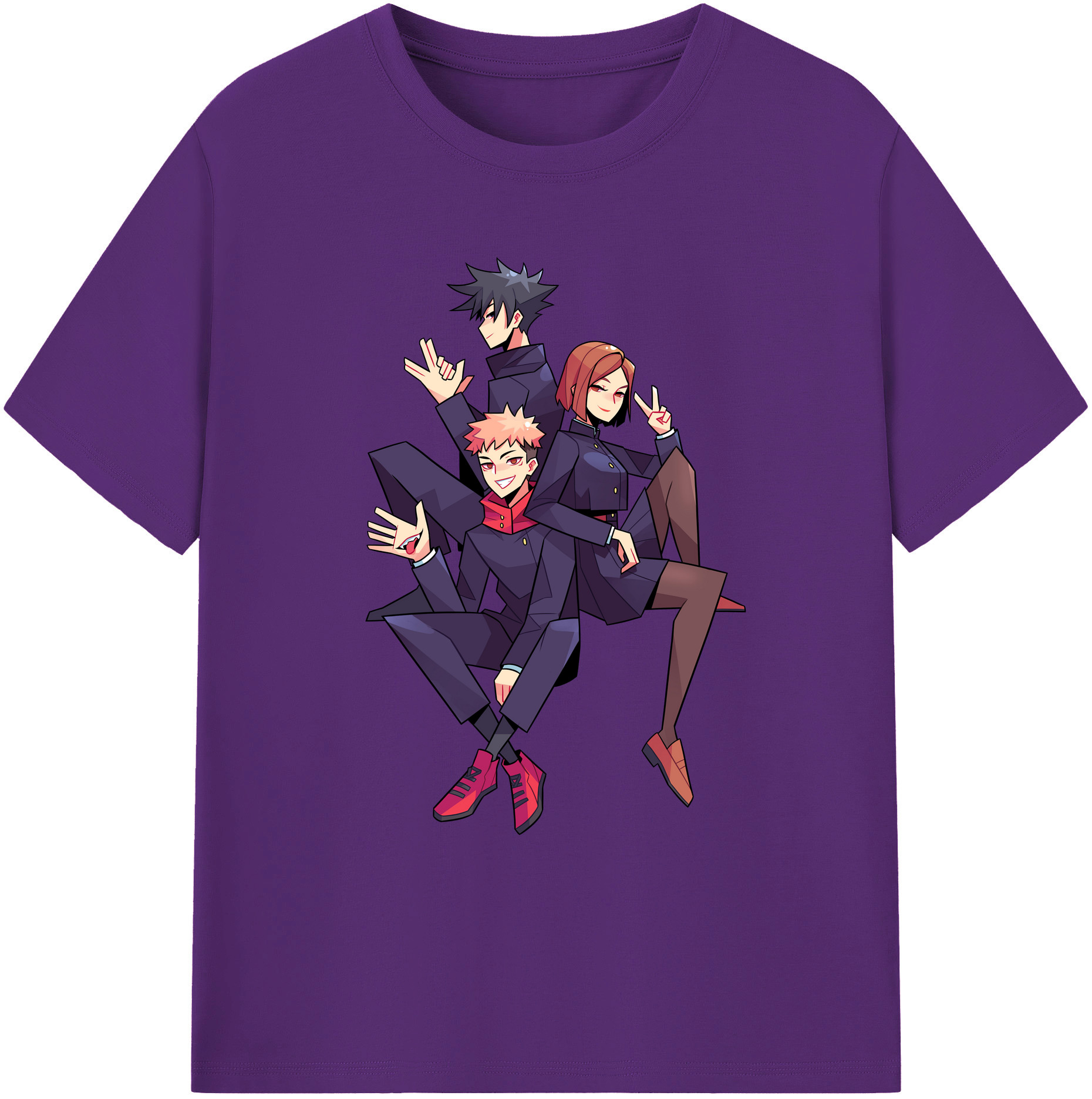 （画像用） 呪術廻戦 Jujutsu Kaisen 綿100％ メンズ半袖Tシャツ｜肌触りやわらか＆通気性