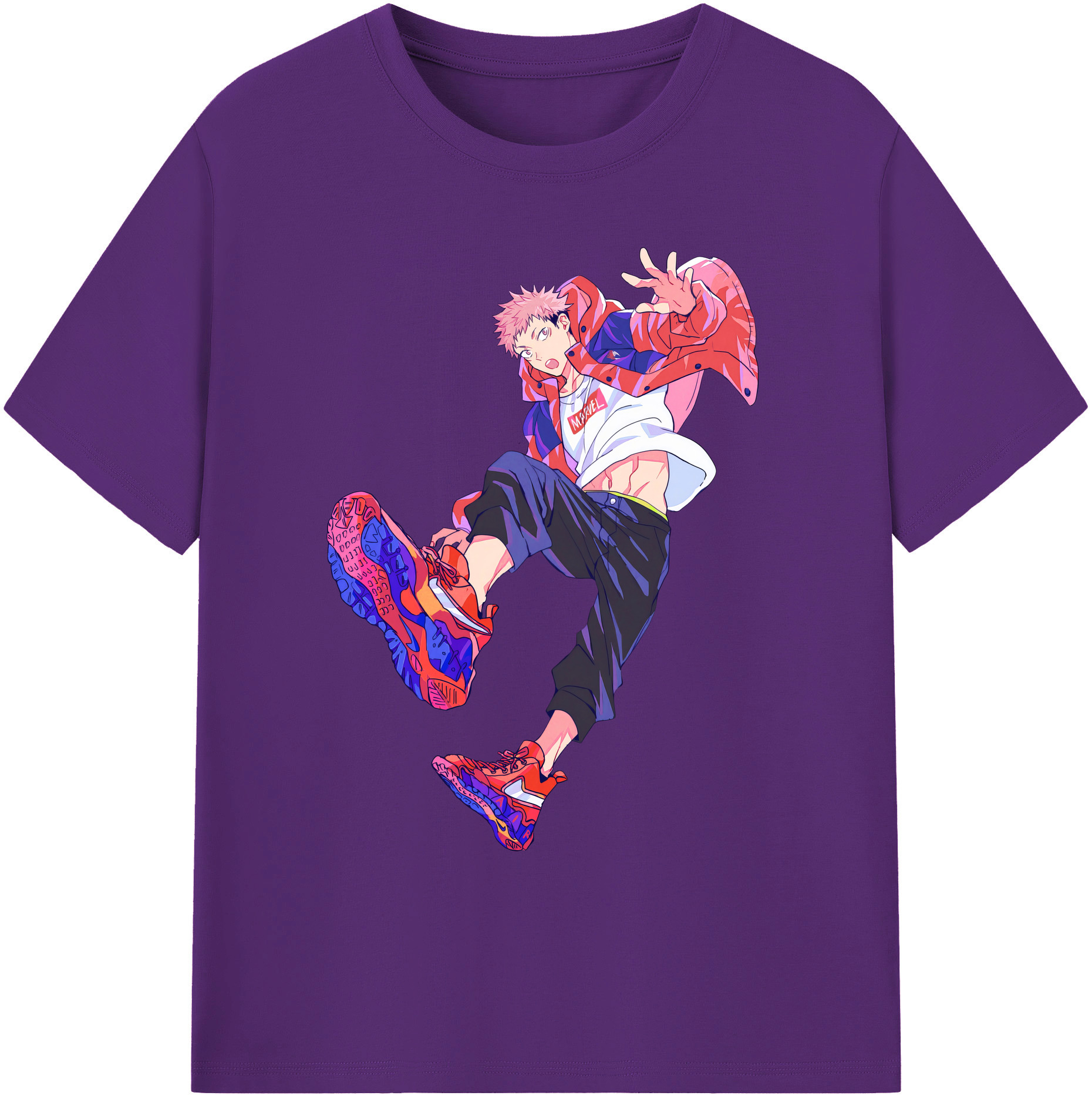 （画像用） 呪術廻戦 Jujutsu Kaisen 綿100％ メンズ半袖Tシャツ｜肌触りやわらか＆通気性