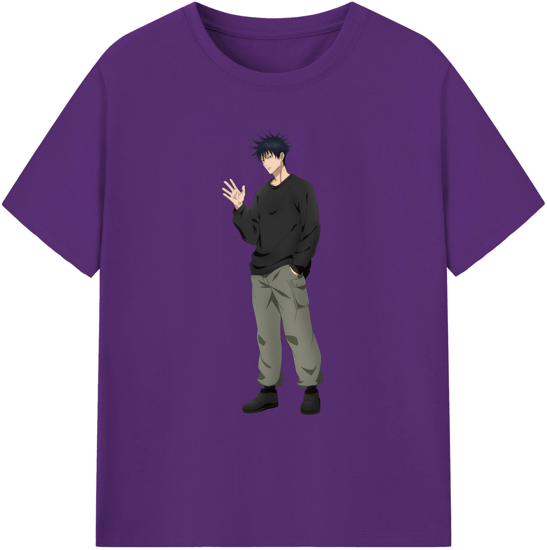 （画像用） 呪術廻戦 Jujutsu Kaisen 綿100％ メンズ半袖Tシャツ｜肌触りやわらか＆通気性