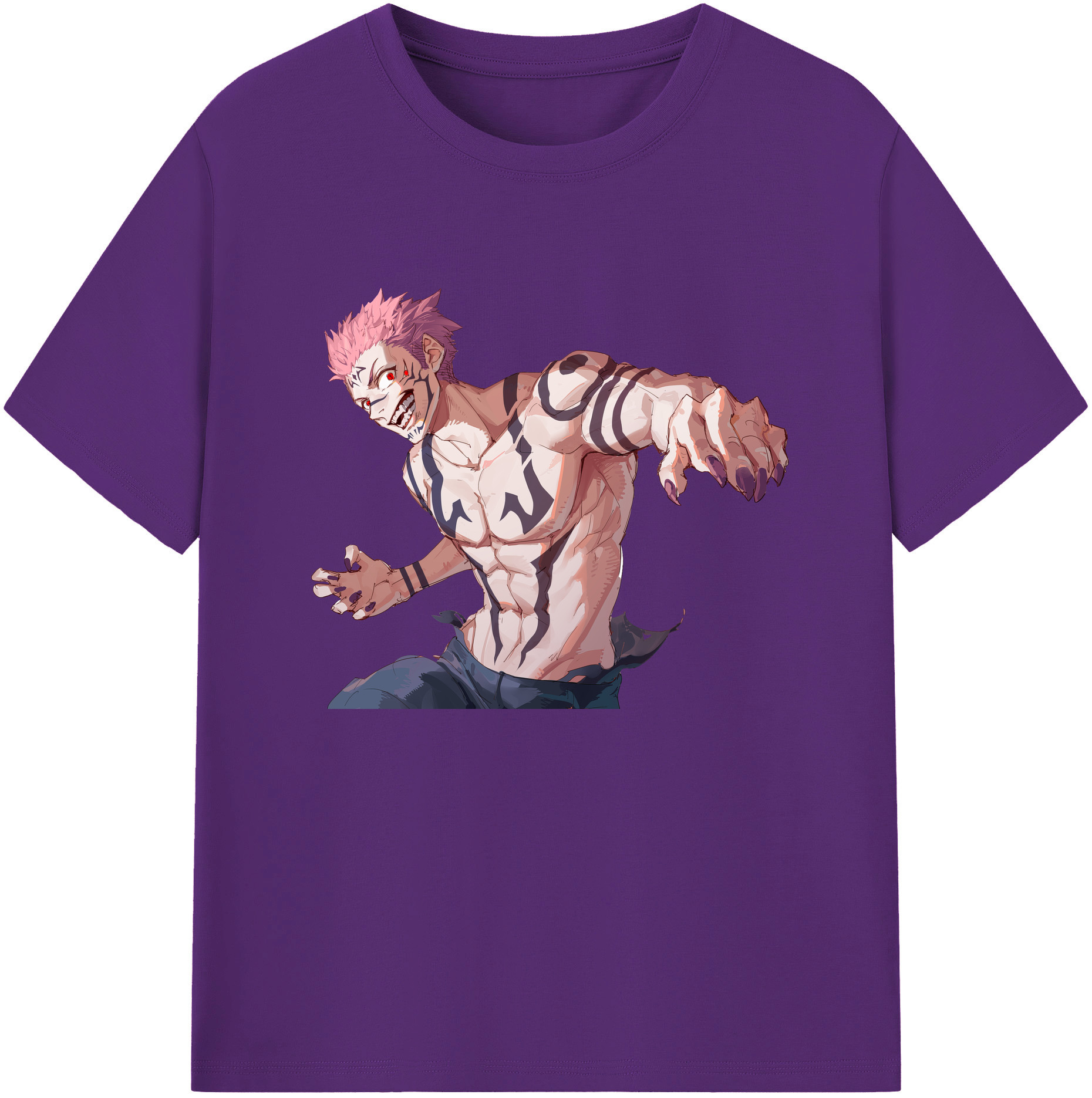 （画像用） 呪術廻戦 Jujutsu Kaisen 綿100％ メンズ半袖Tシャツ｜肌触りやわらか＆通気性