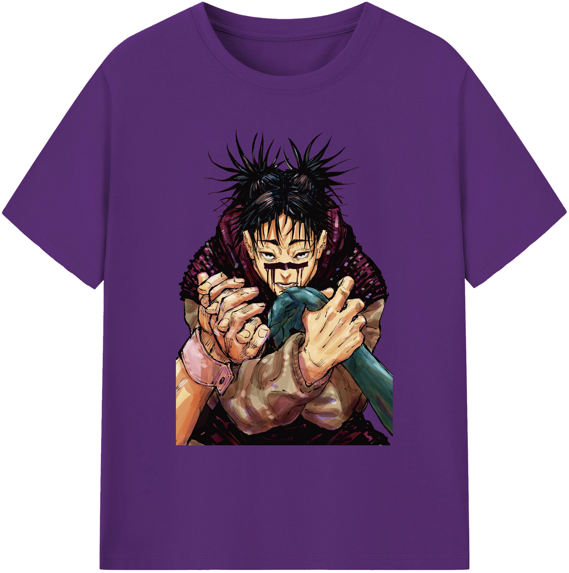 （画像用） 呪術廻戦 Jujutsu Kaisen 綿100％ メンズ半袖Tシャツ｜肌触りやわらか＆通気性