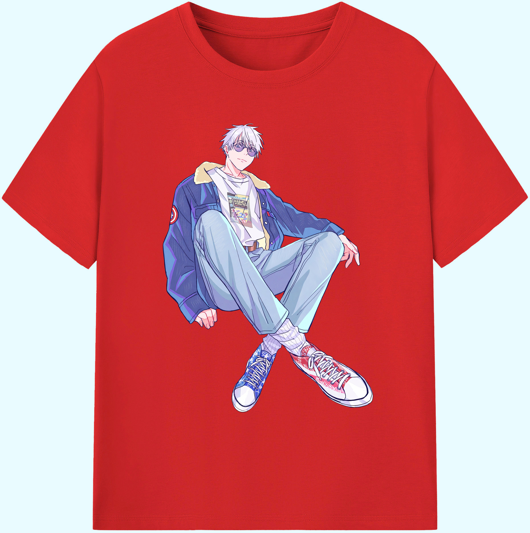 （画像用） 呪術廻戦 Jujutsu Kaisen 綿100％ メンズ半袖Tシャツ｜肌触りやわらか＆通気性