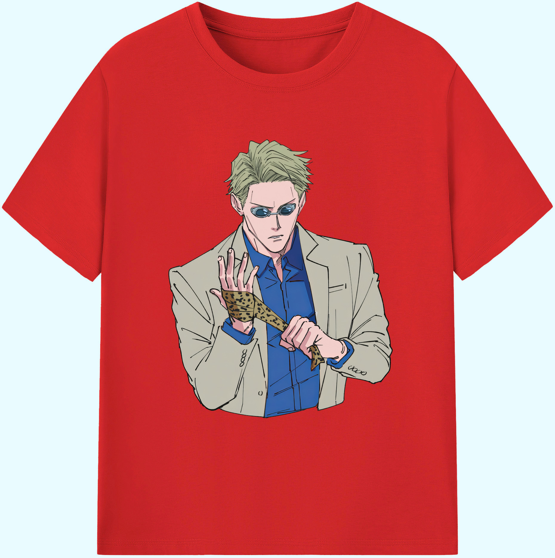 （画像用） 呪術廻戦 Jujutsu Kaisen 綿100％ メンズ半袖Tシャツ｜肌触りやわらか＆通気性