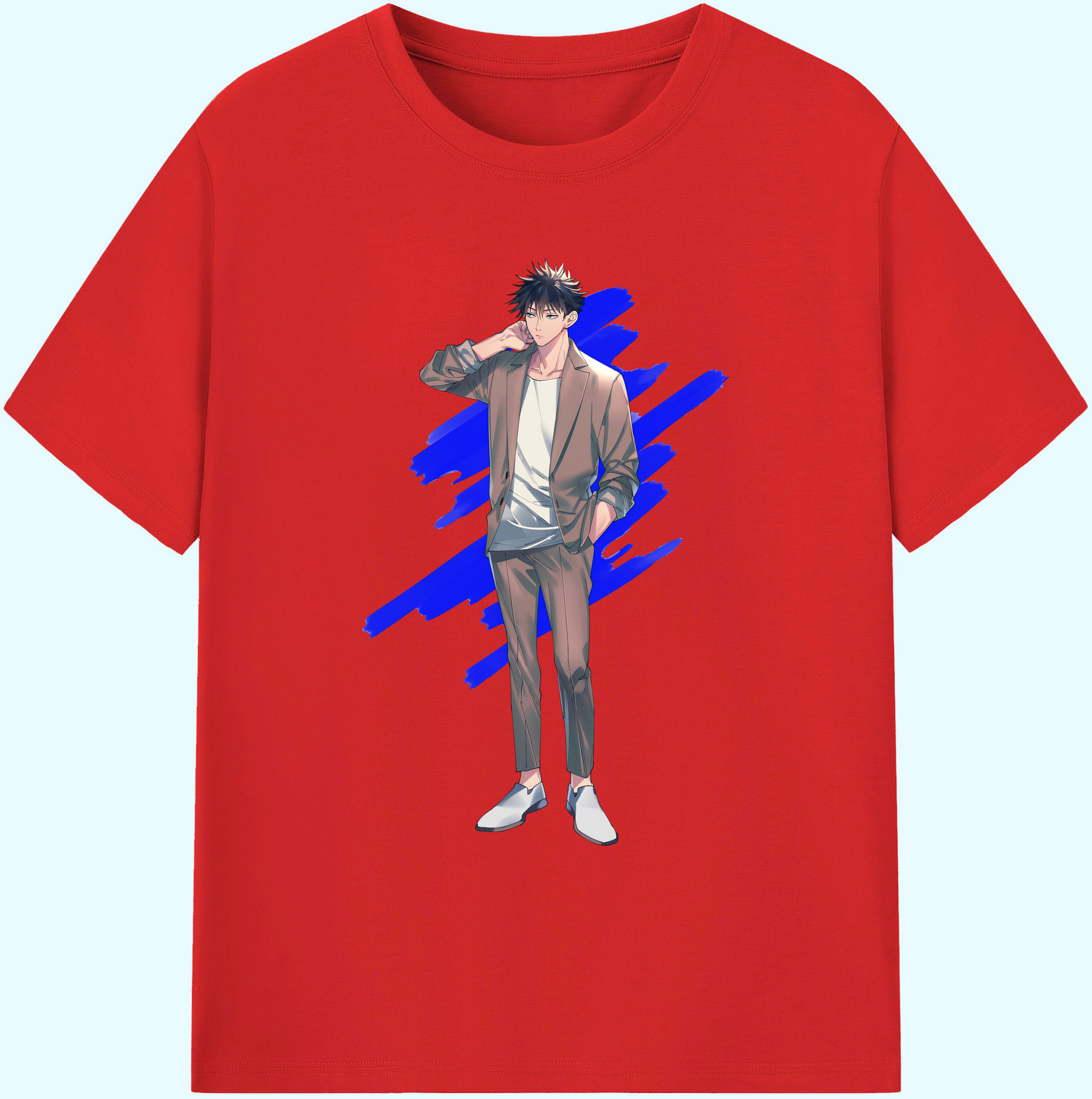 （画像用） 呪術廻戦 Jujutsu Kaisen 綿100％ メンズ半袖Tシャツ｜肌触りやわらか＆通気性
