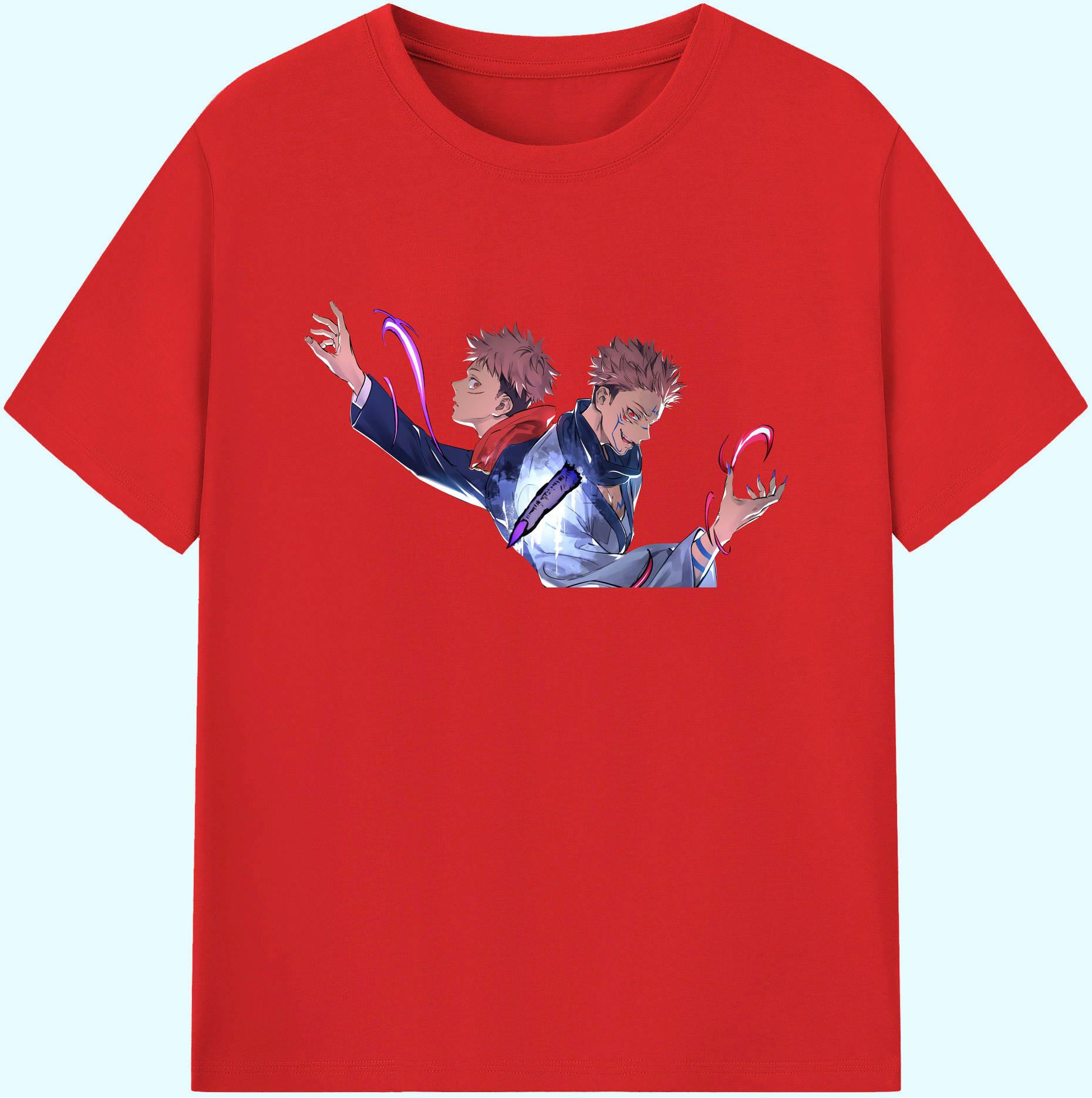 （画像用） 呪術廻戦 Jujutsu Kaisen 綿100％ メンズ半袖Tシャツ｜肌触りやわらか＆通気性