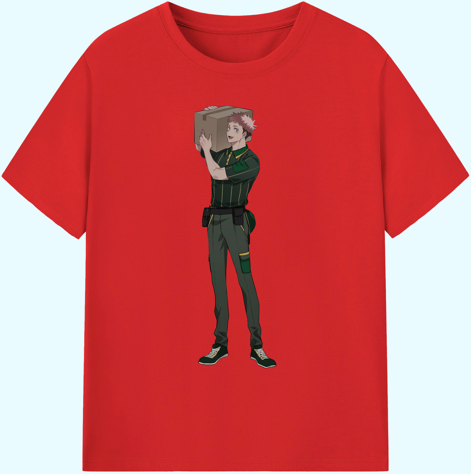 （画像用） 呪術廻戦 Jujutsu Kaisen 綿100％ メンズ半袖Tシャツ｜肌触りやわらか＆通気性