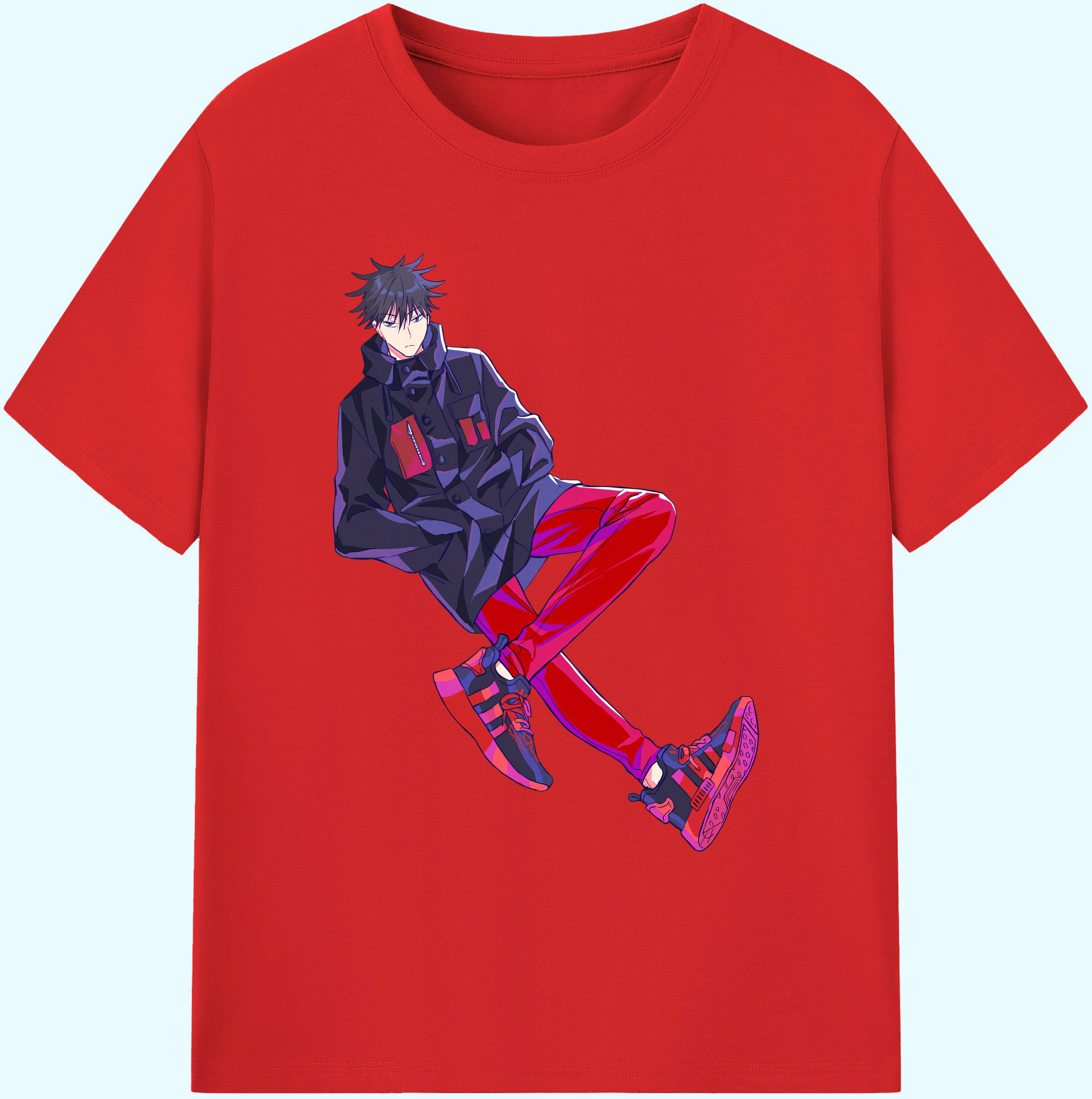 （画像用） 呪術廻戦 Jujutsu Kaisen 綿100％ メンズ半袖Tシャツ｜肌触りやわらか＆通気性
