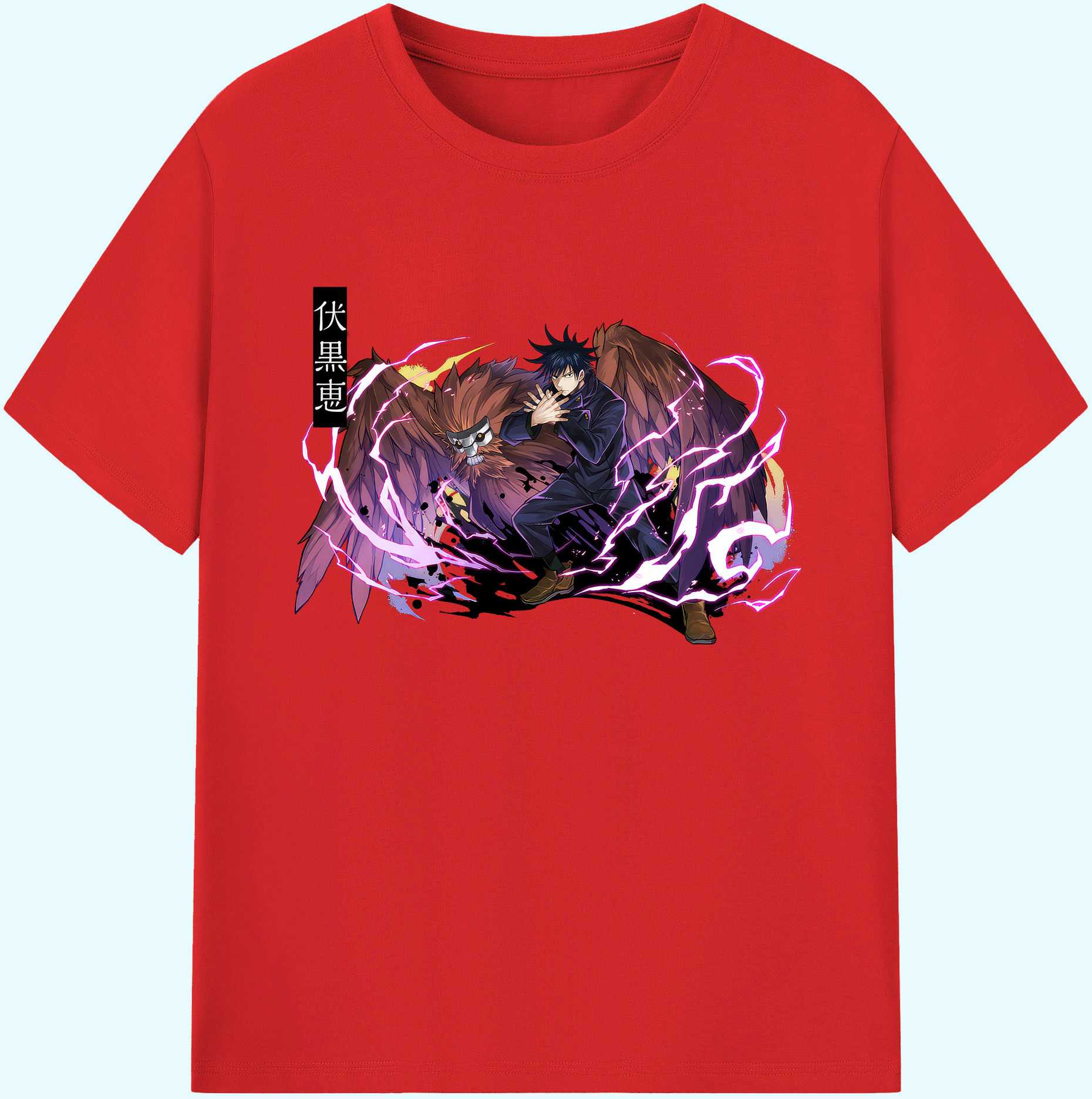 （画像用） 呪術廻戦 Jujutsu Kaisen 綿100％ メンズ半袖Tシャツ｜肌触りやわらか＆通気性
