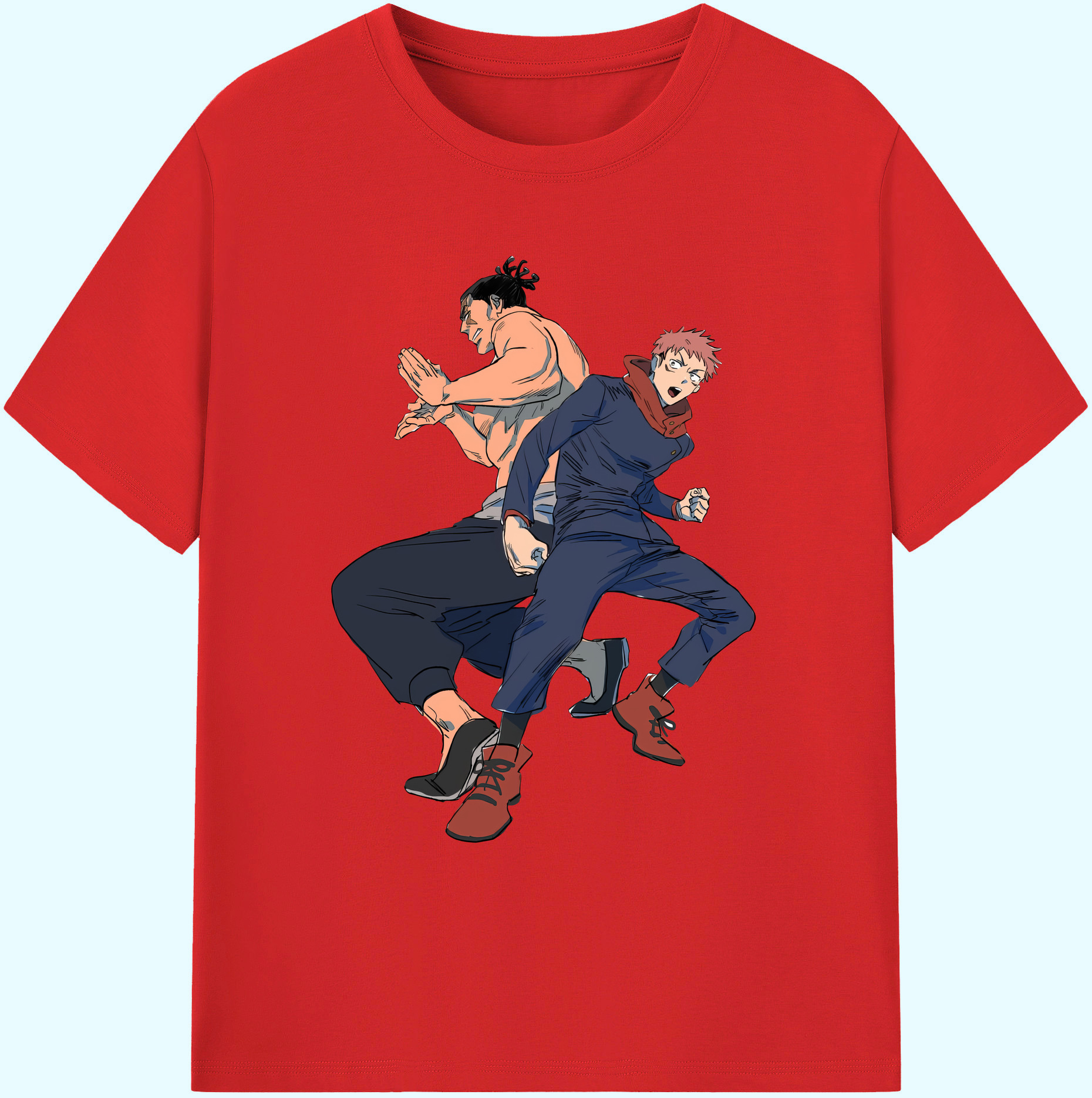 （画像用） 呪術廻戦 Jujutsu Kaisen 綿100％ メンズ半袖Tシャツ｜肌触りやわらか＆通気性