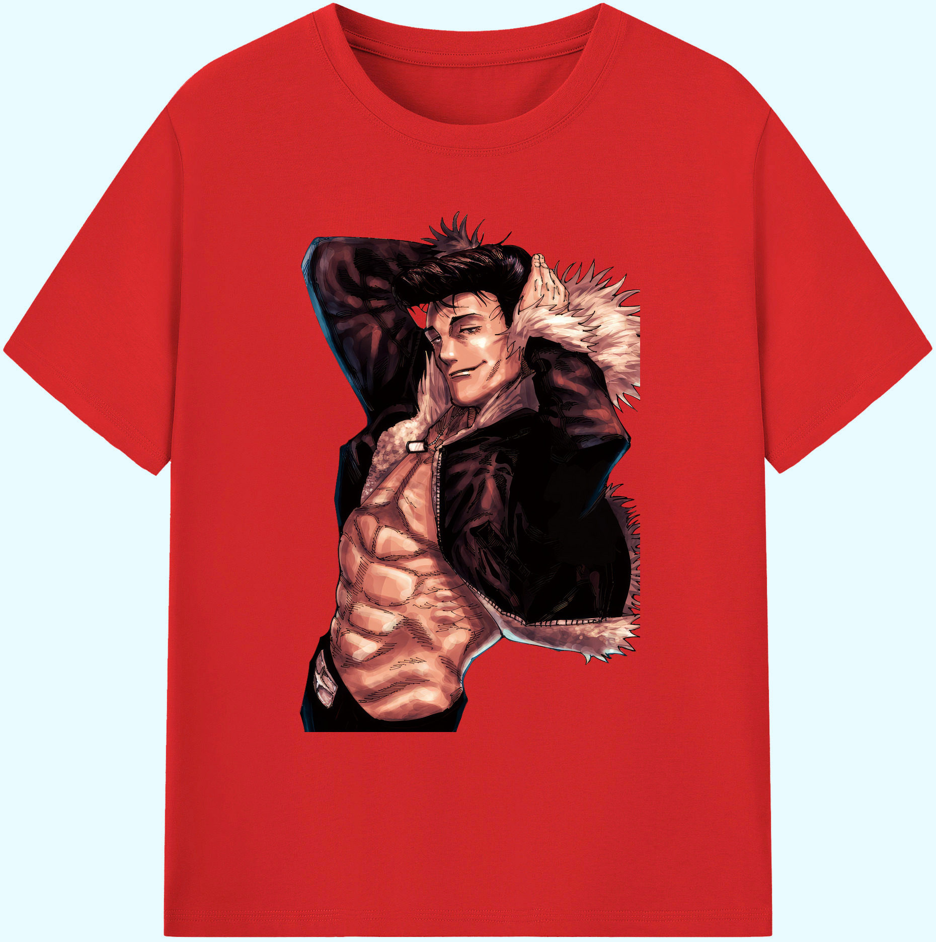 （画像用） 呪術廻戦 Jujutsu Kaisen 綿100％ メンズ半袖Tシャツ｜肌触りやわらか＆通気性