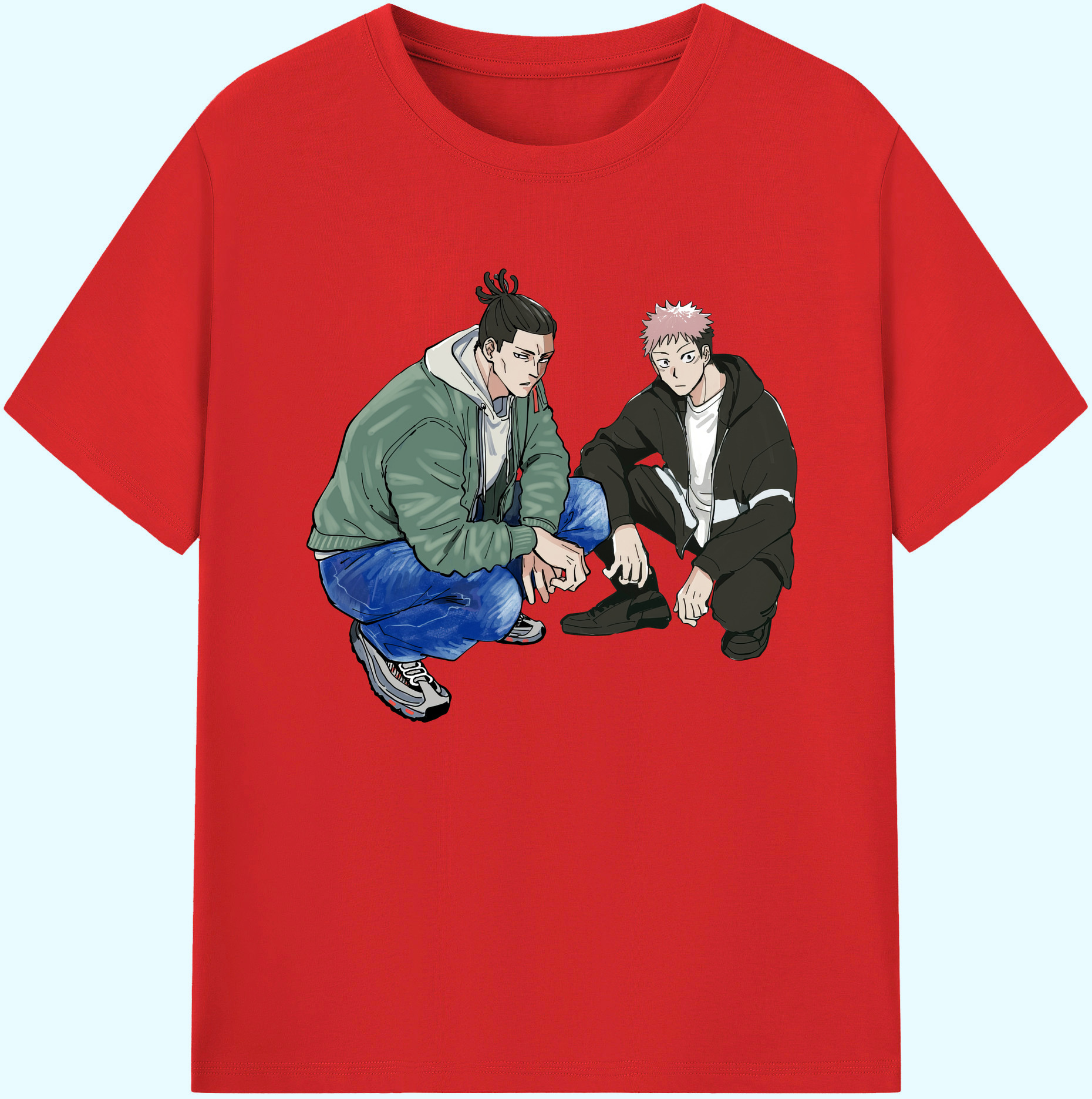 （画像用） 呪術廻戦 Jujutsu Kaisen 綿100％ メンズ半袖Tシャツ｜肌触りやわらか＆通気性