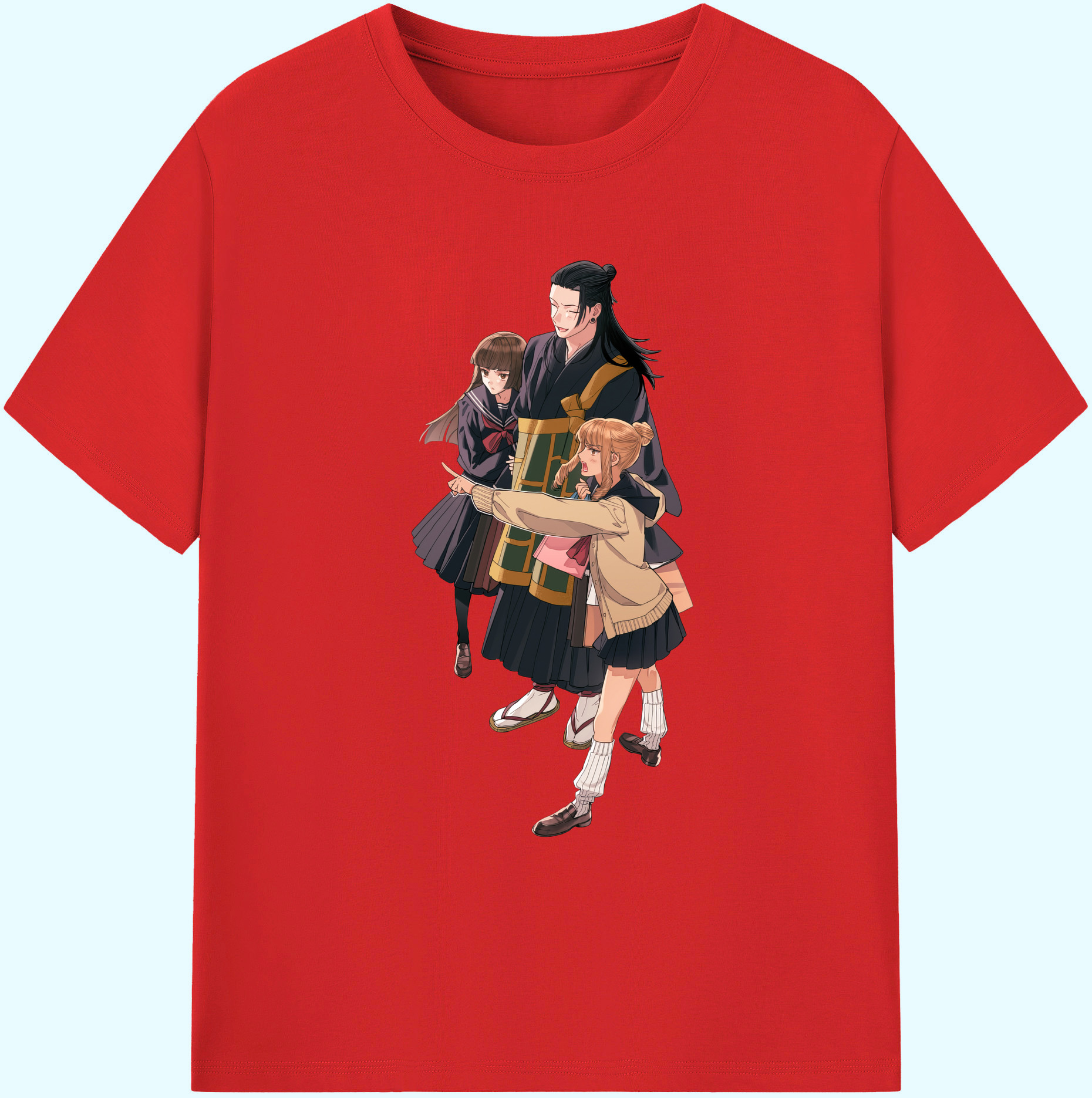 （画像用） 呪術廻戦 Jujutsu Kaisen 綿100％ メンズ半袖Tシャツ｜肌触りやわらか＆通気性