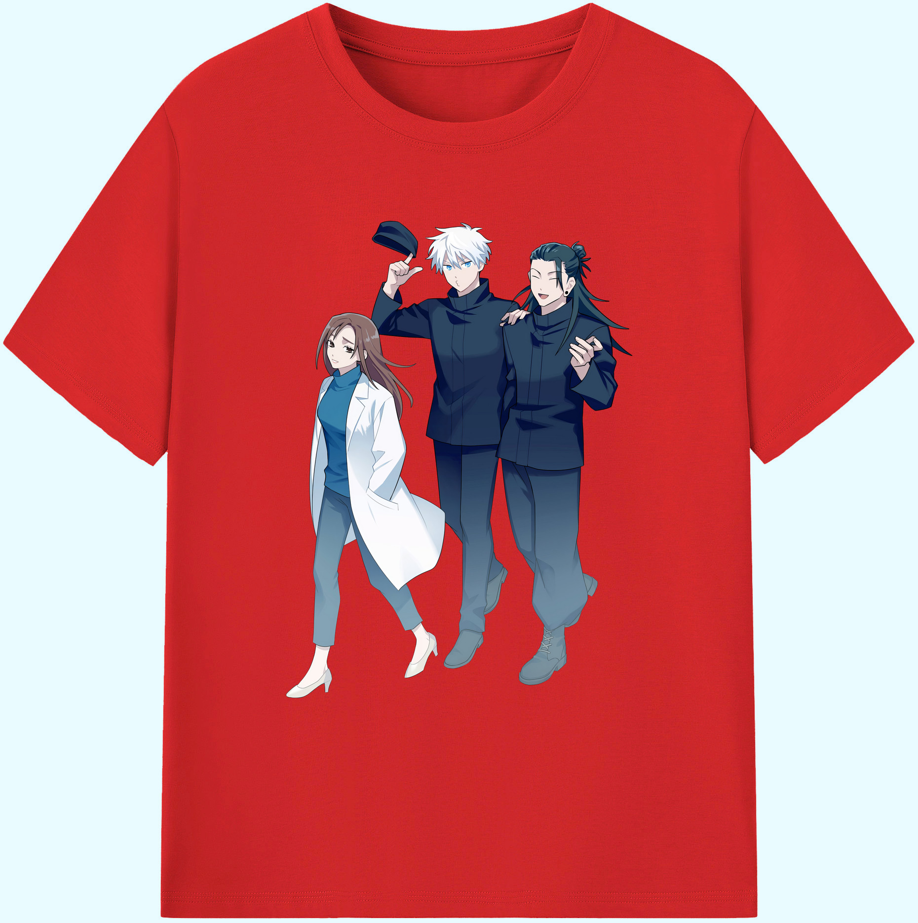 （画像用） 呪術廻戦 Jujutsu Kaisen 綿100％ メンズ半袖Tシャツ｜肌触りやわらか＆通気性
