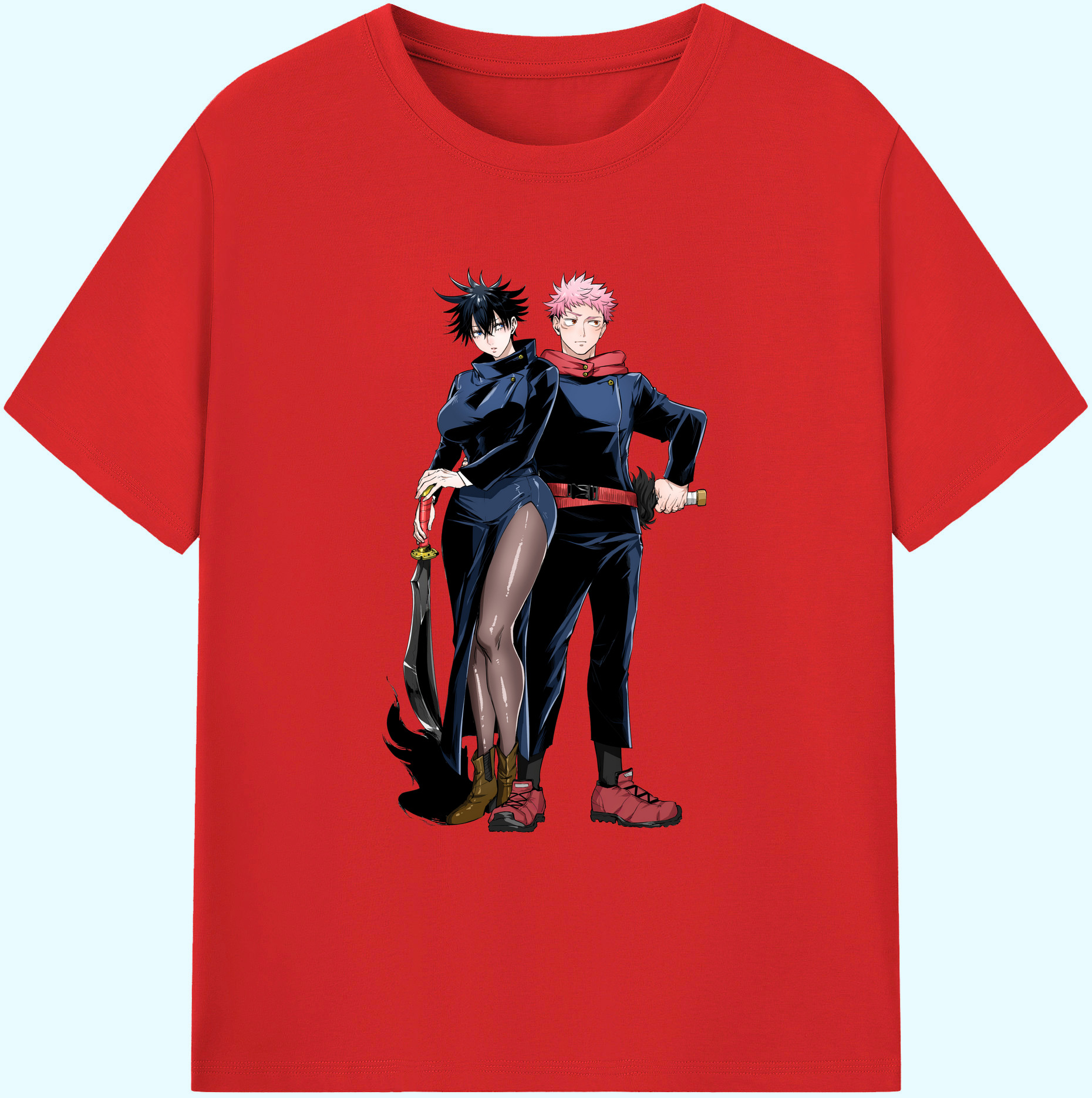 （画像用） 呪術廻戦 Jujutsu Kaisen 綿100％ メンズ半袖Tシャツ｜肌触りやわらか＆通気性