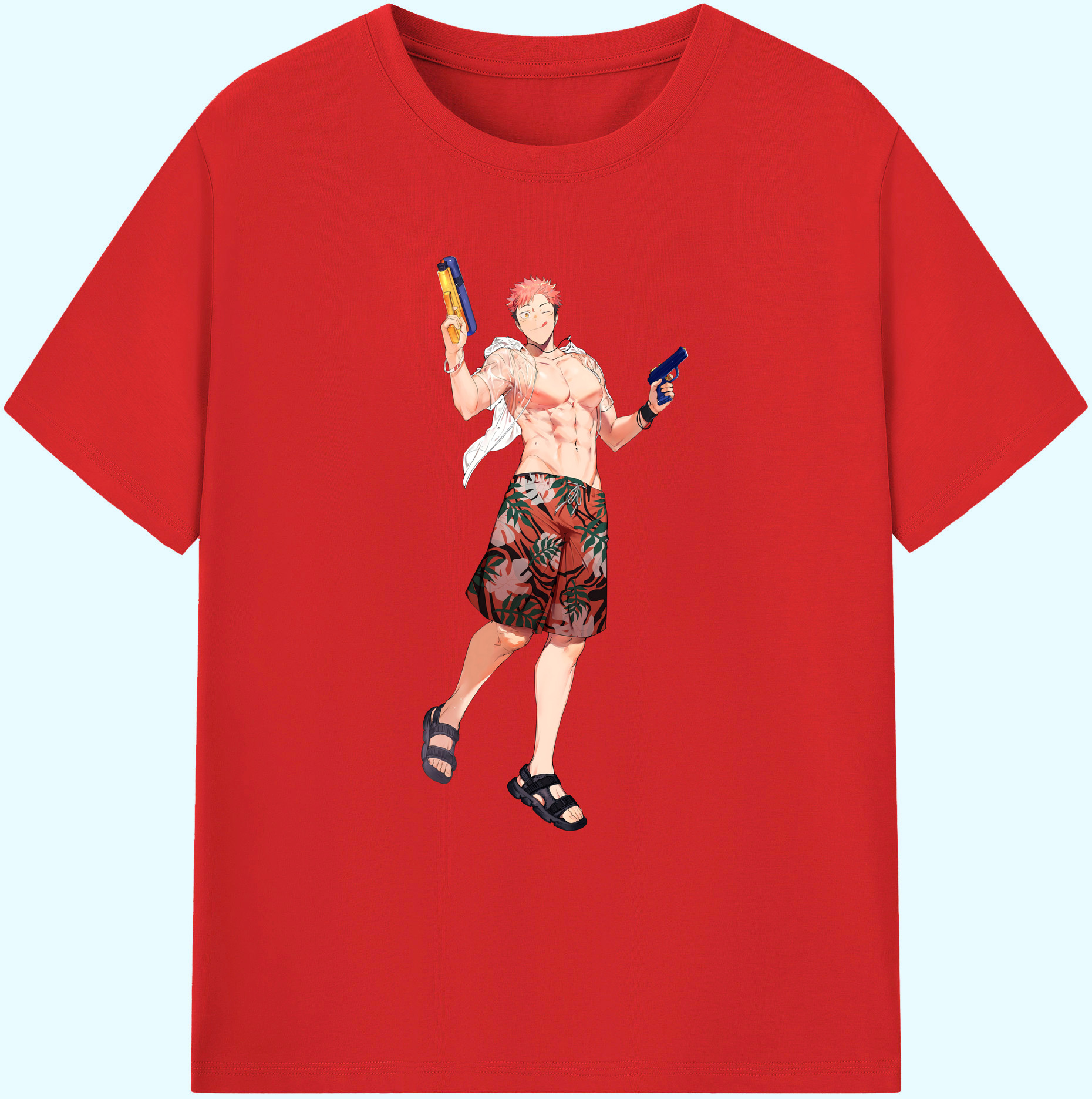 （画像用） 呪術廻戦 Jujutsu Kaisen 綿100％ メンズ半袖Tシャツ｜肌触りやわらか＆通気性