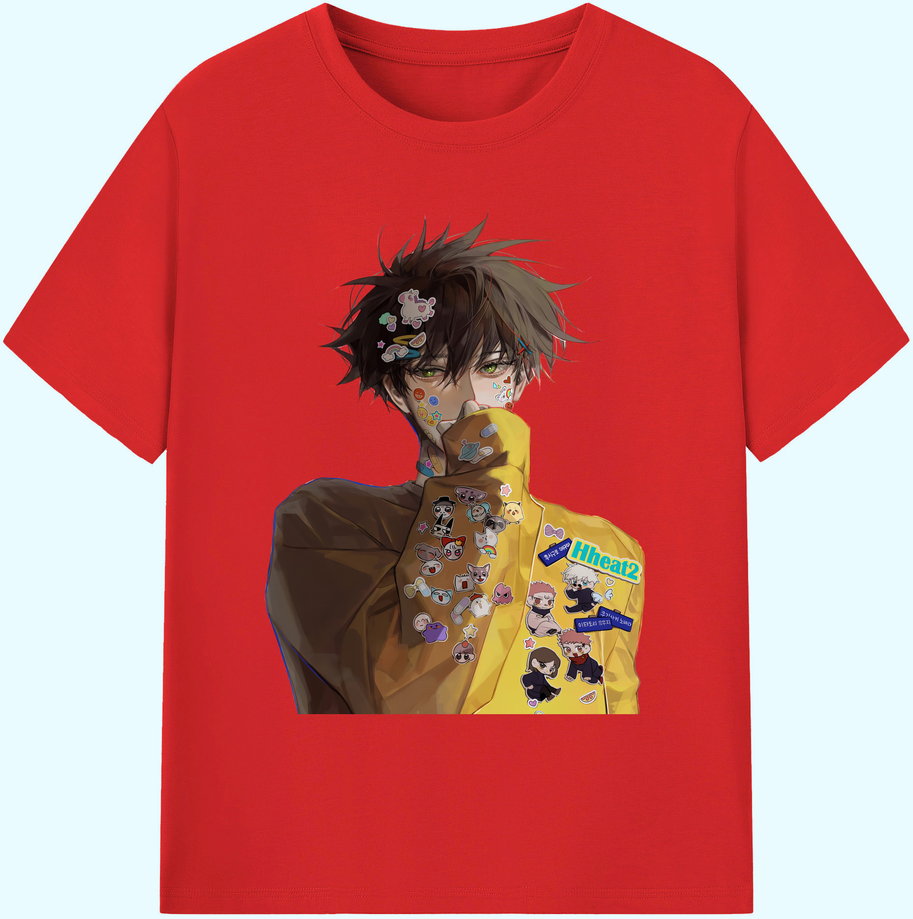 （画像用） 呪術廻戦 Jujutsu Kaisen 綿100％ メンズ半袖Tシャツ｜肌触りやわらか＆通気性