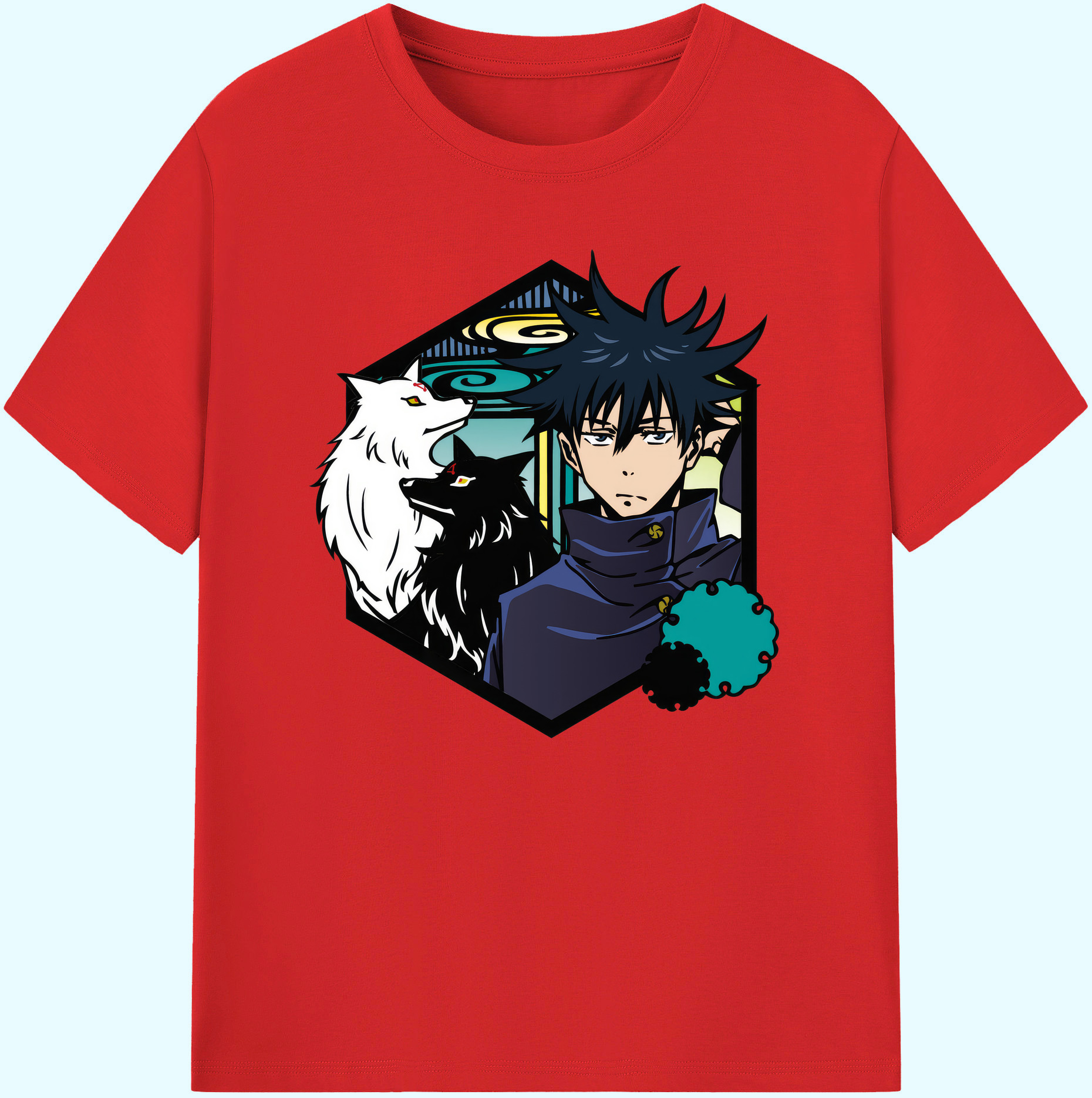 （画像用） 呪術廻戦 Jujutsu Kaisen 綿100％ メンズ半袖Tシャツ｜肌触りやわらか＆通気性