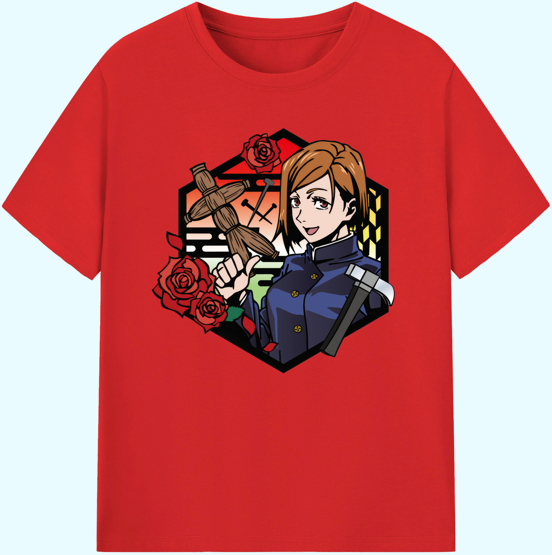 （画像用） 呪術廻戦 Jujutsu Kaisen 綿100％ メンズ半袖Tシャツ｜肌触りやわらか＆通気性