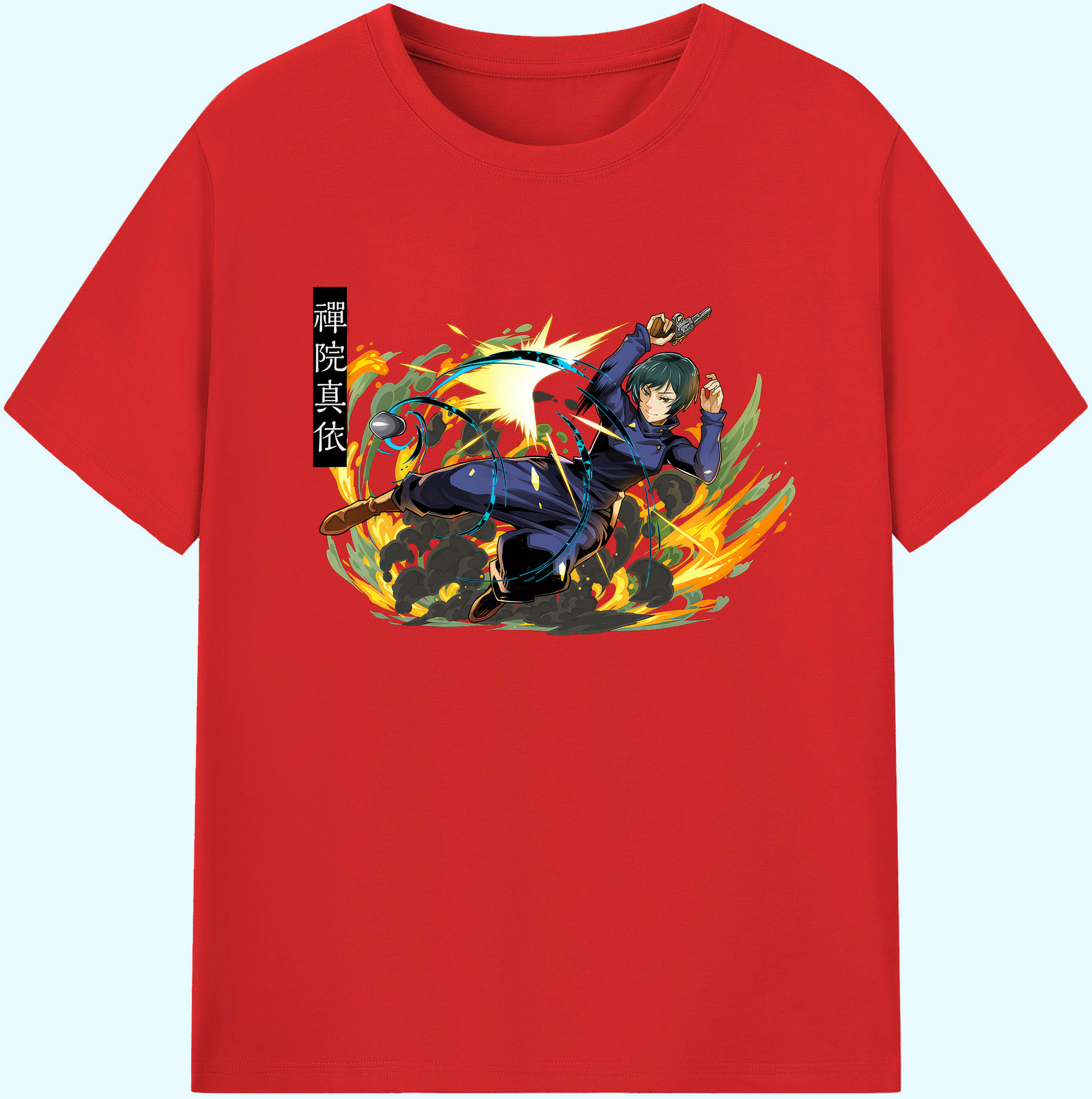 （画像用） 呪術廻戦 Jujutsu Kaisen 綿100％ メンズ半袖Tシャツ｜肌触りやわらか＆通気性