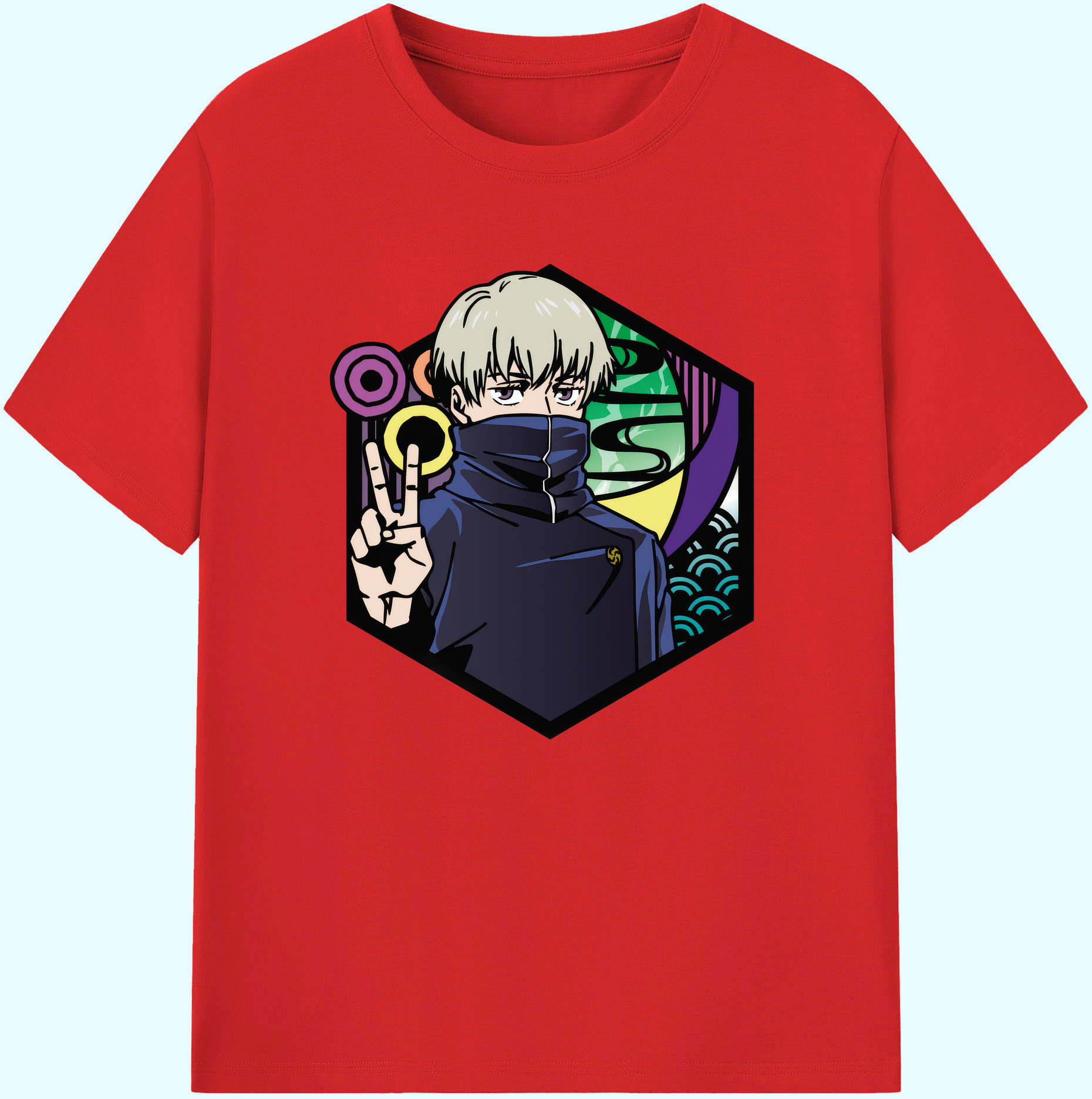 （画像用） 呪術廻戦 Jujutsu Kaisen 綿100％ メンズ半袖Tシャツ｜肌触りやわらか＆通気性