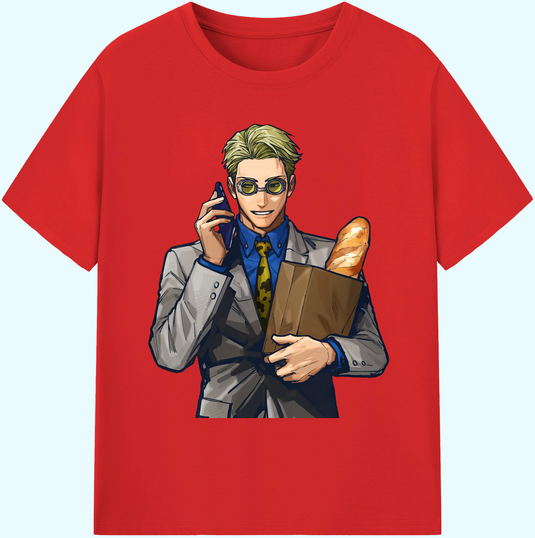 （画像用） 呪術廻戦 Jujutsu Kaisen 綿100％ メンズ半袖Tシャツ｜肌触りやわらか＆通気性