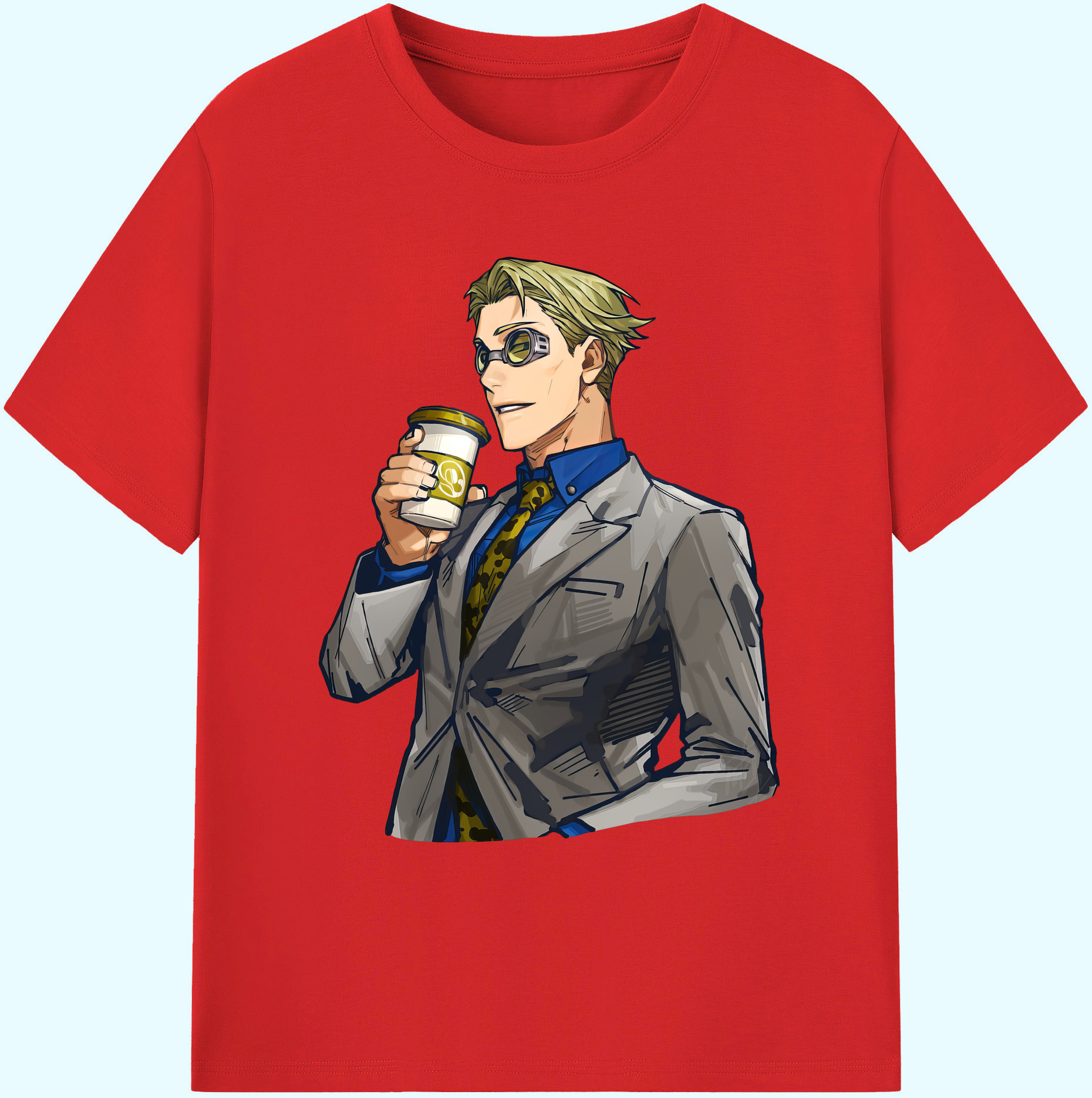 （画像用） 呪術廻戦 Jujutsu Kaisen 綿100％ メンズ半袖Tシャツ｜肌触りやわらか＆通気性