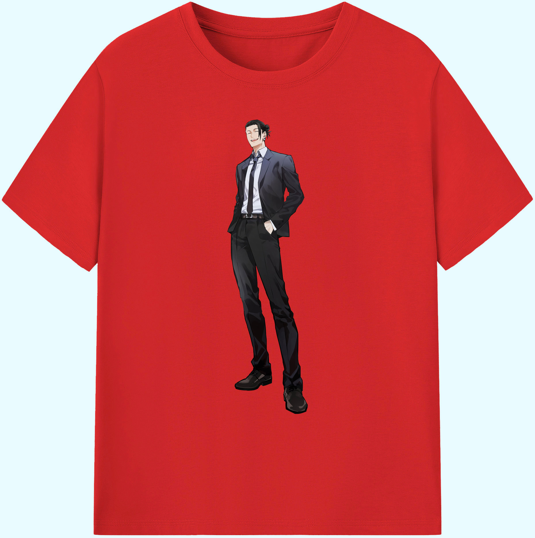 （画像用） 呪術廻戦 Jujutsu Kaisen 綿100％ メンズ半袖Tシャツ｜肌触りやわらか＆通気性