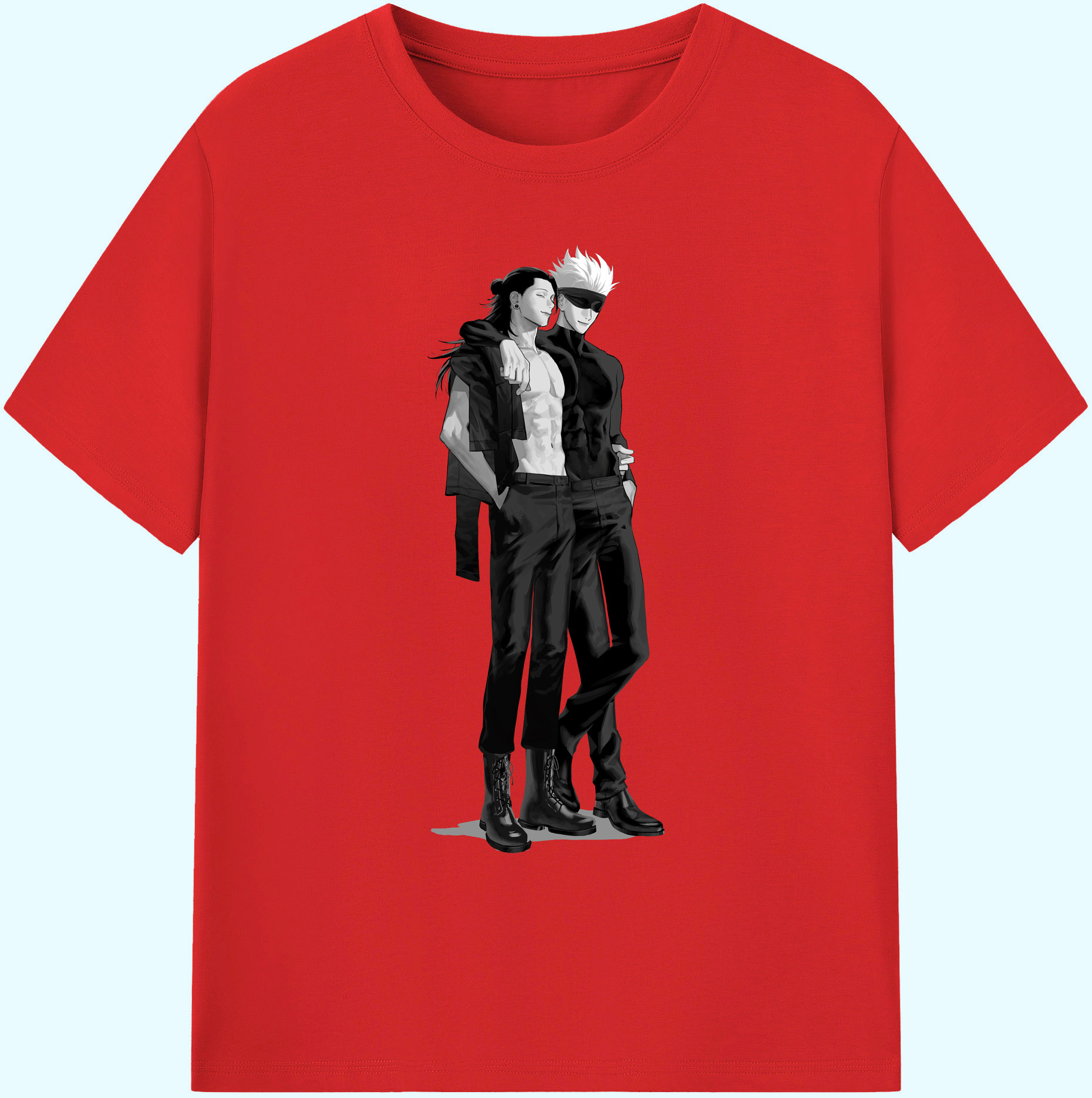 （画像用） 呪術廻戦 Jujutsu Kaisen 綿100％ メンズ半袖Tシャツ｜肌触りやわらか＆通気性
