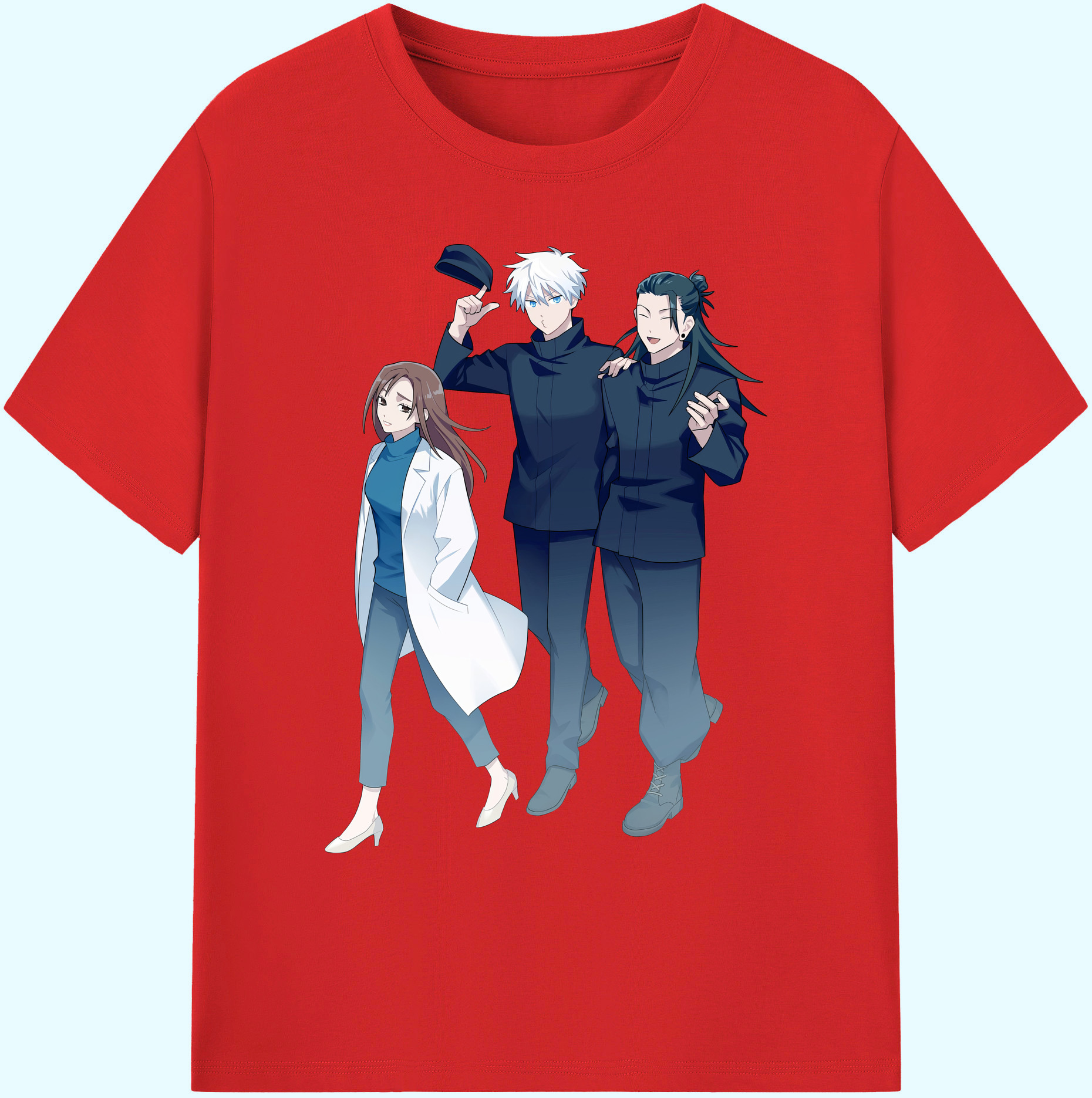 （画像用） 呪術廻戦 Jujutsu Kaisen 綿100％ メンズ半袖Tシャツ｜肌触りやわらか＆通気性