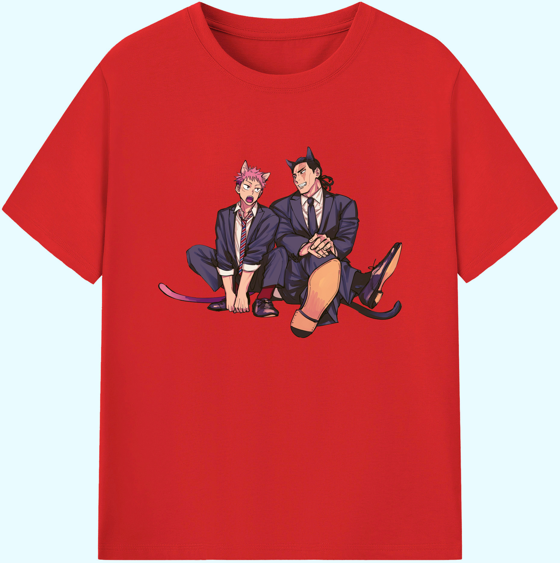 （画像用） 呪術廻戦 Jujutsu Kaisen 綿100％ メンズ半袖Tシャツ｜肌触りやわらか＆通気性