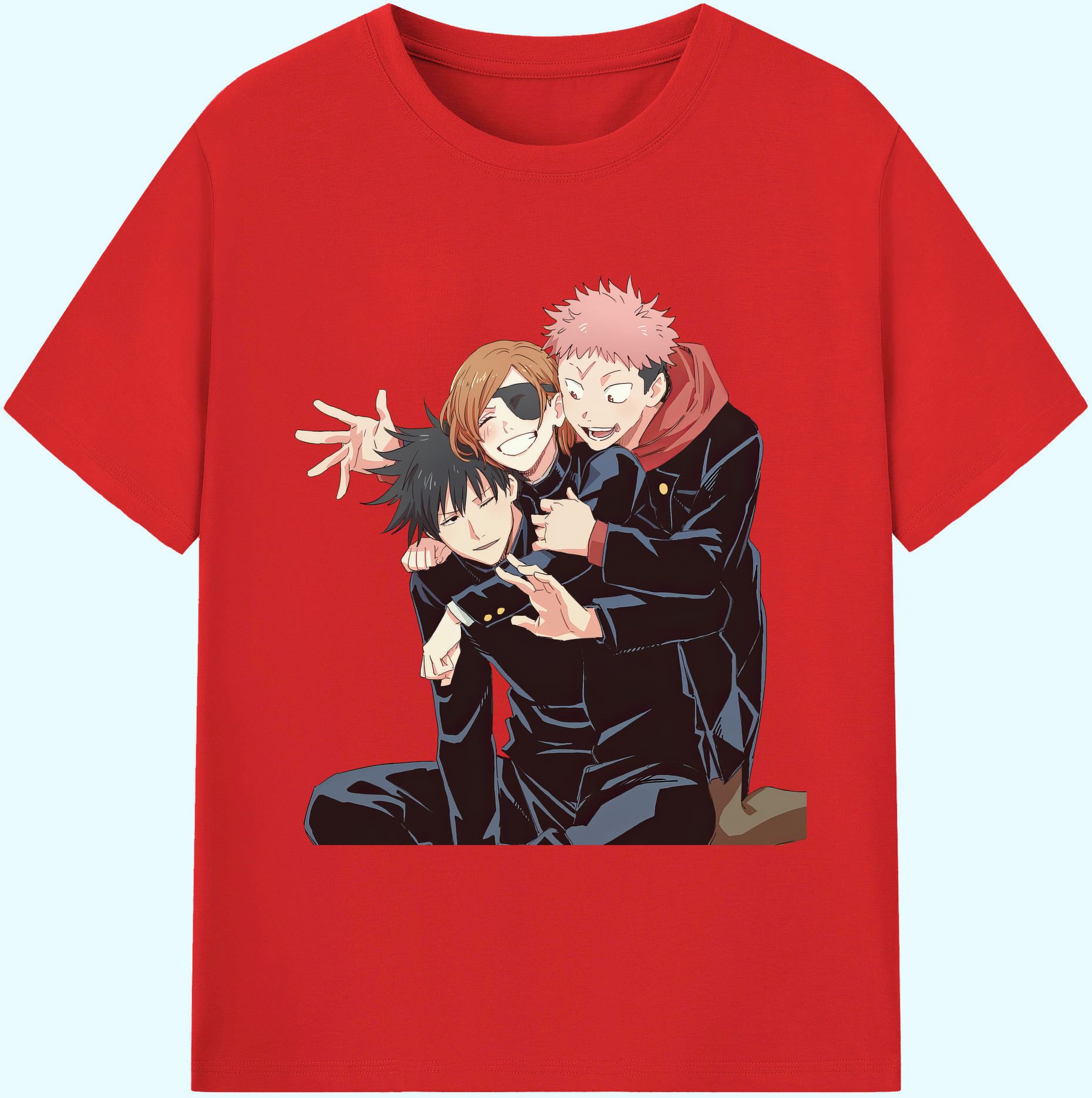 （画像用） 呪術廻戦 Jujutsu Kaisen 綿100％ メンズ半袖Tシャツ｜肌触りやわらか＆通気性
