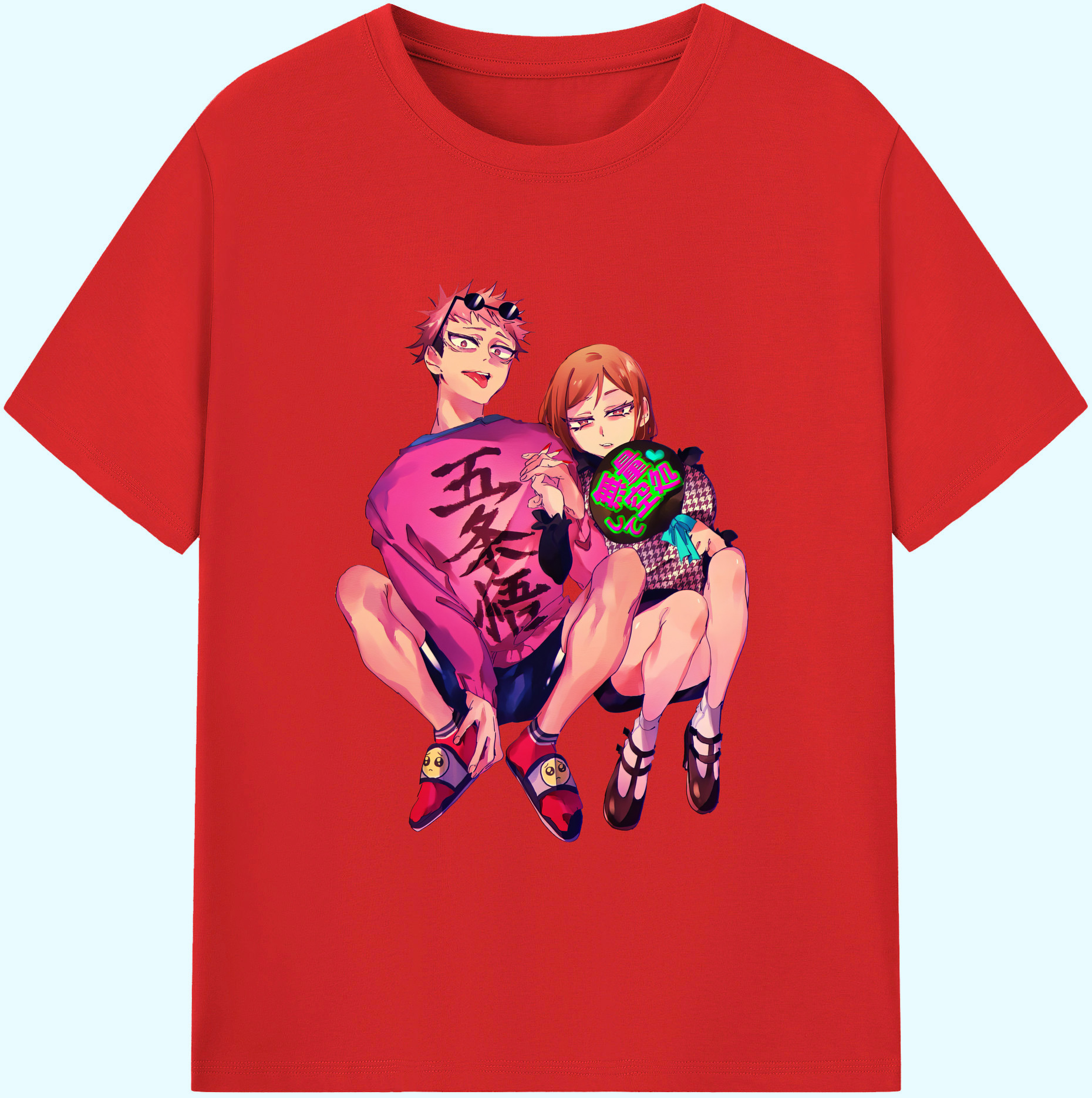 （画像用） 呪術廻戦 Jujutsu Kaisen 綿100％ メンズ半袖Tシャツ｜肌触りやわらか＆通気性