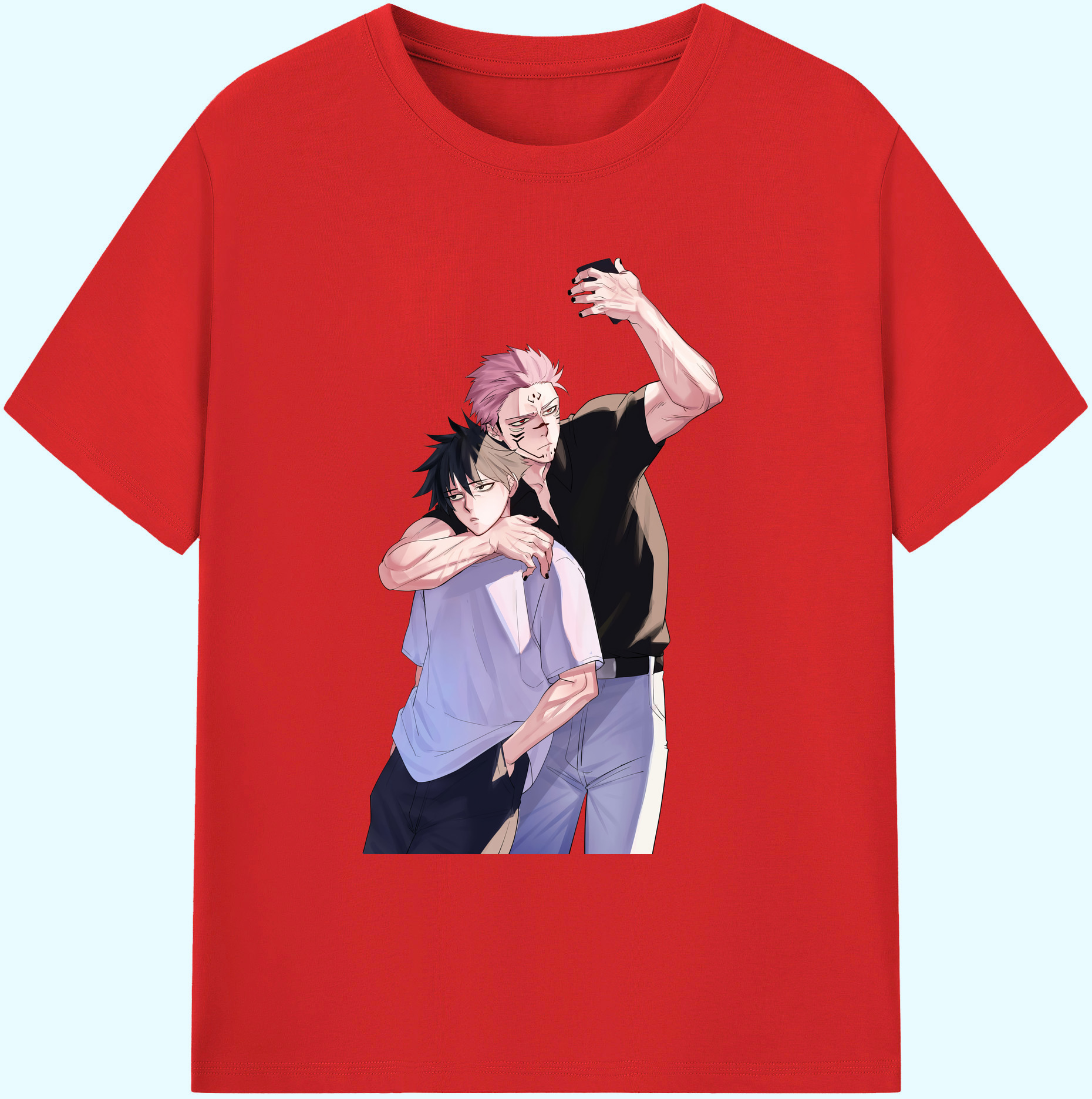 （画像用） 呪術廻戦 Jujutsu Kaisen 綿100％ メンズ半袖Tシャツ｜肌触りやわらか＆通気性