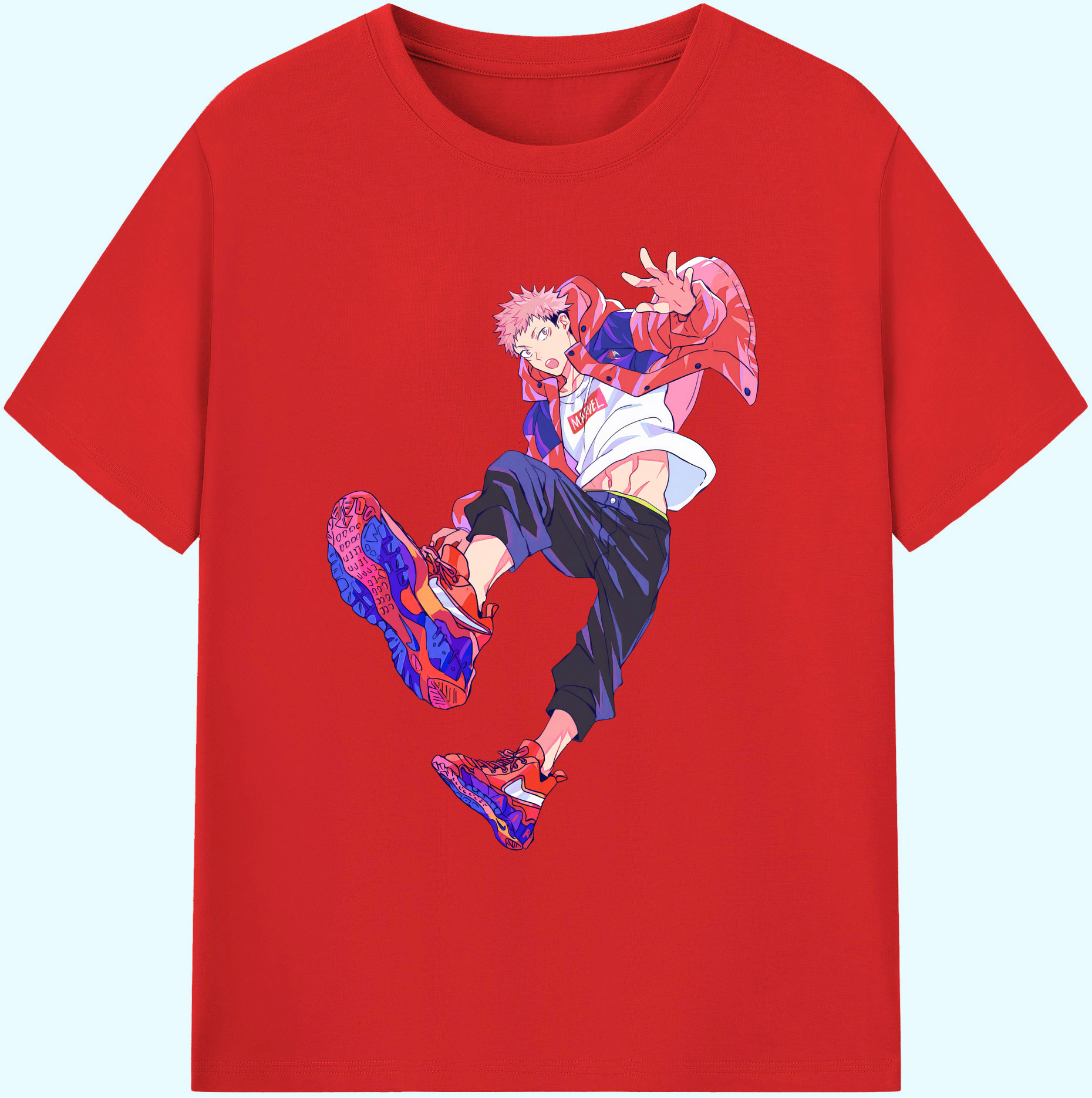 （画像用） 呪術廻戦 Jujutsu Kaisen 綿100％ メンズ半袖Tシャツ｜肌触りやわらか＆通気性
