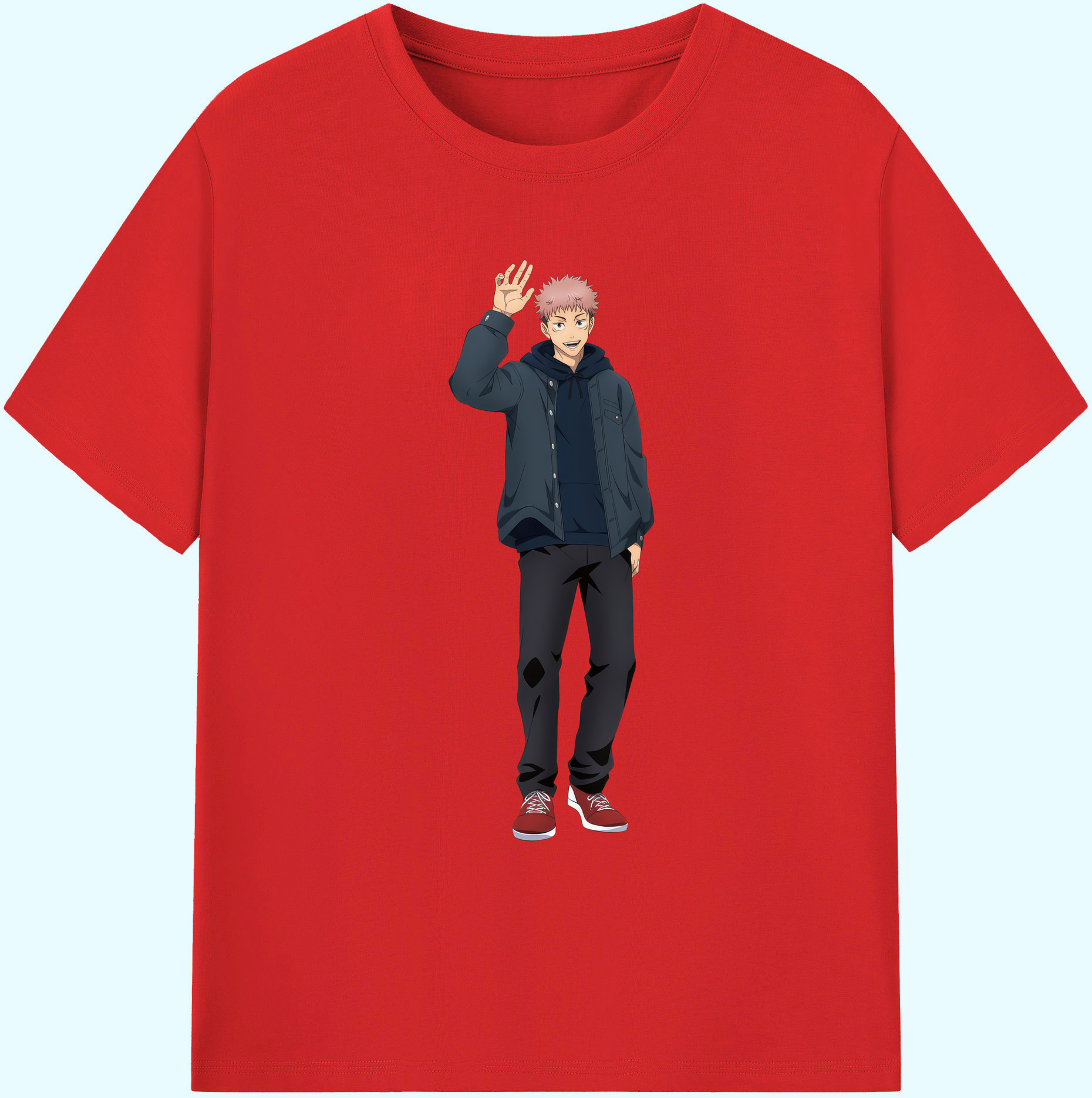 （画像用） 呪術廻戦 Jujutsu Kaisen 綿100％ メンズ半袖Tシャツ｜肌触りやわらか＆通気性