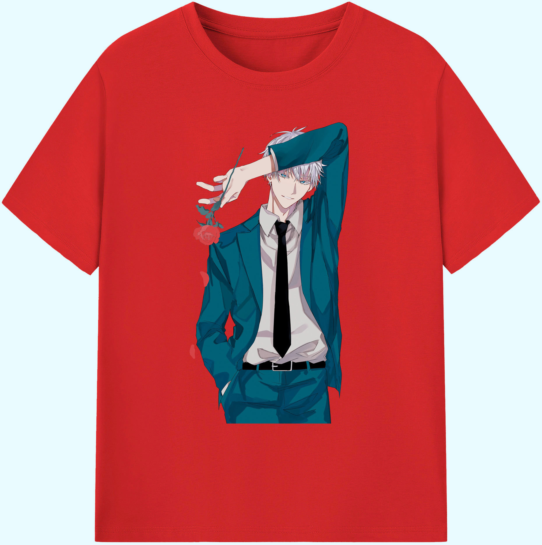 （画像用） 呪術廻戦 Jujutsu Kaisen 綿100％ メンズ半袖Tシャツ｜肌触りやわらか＆通気性