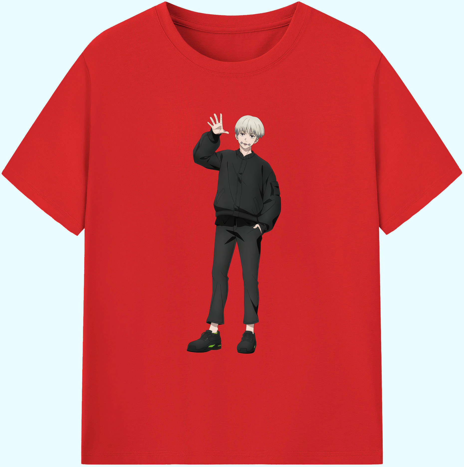（画像用） 呪術廻戦 Jujutsu Kaisen 綿100％ メンズ半袖Tシャツ｜肌触りやわらか＆通気性