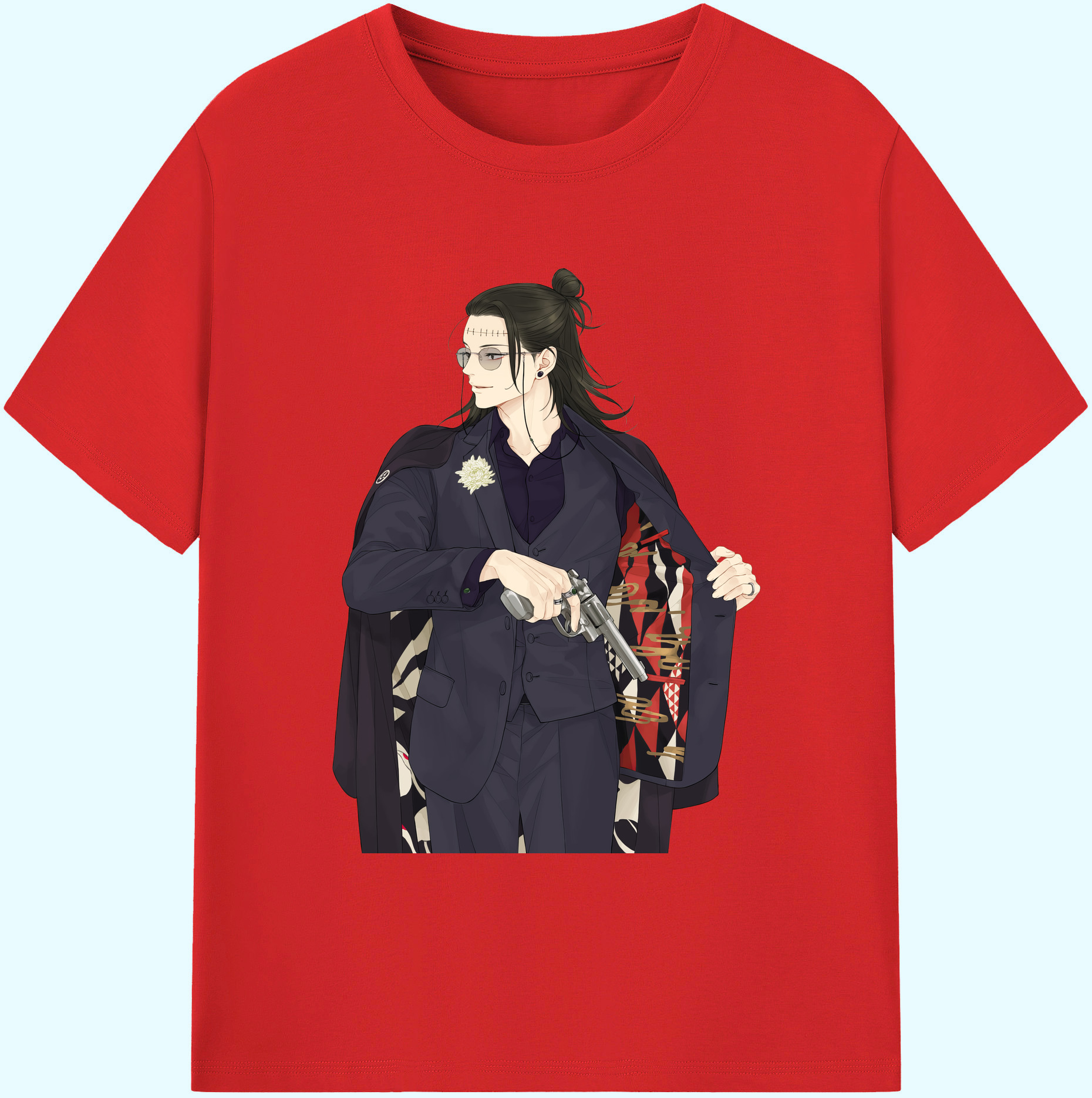 （画像用） 呪術廻戦 Jujutsu Kaisen 綿100％ メンズ半袖Tシャツ｜肌触りやわらか＆通気性