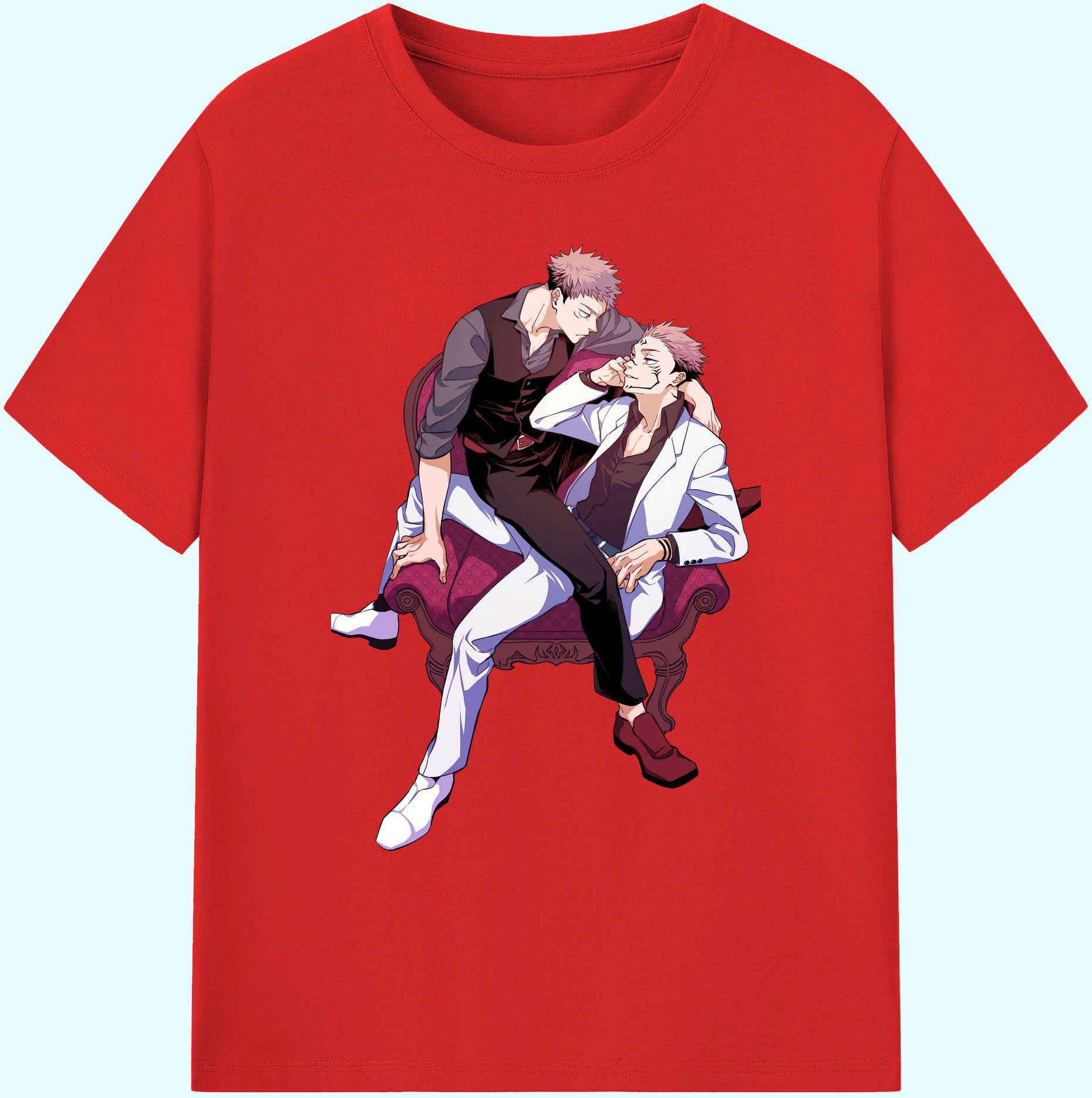 （画像用） 呪術廻戦 Jujutsu Kaisen 綿100％ メンズ半袖Tシャツ｜肌触りやわらか＆通気性